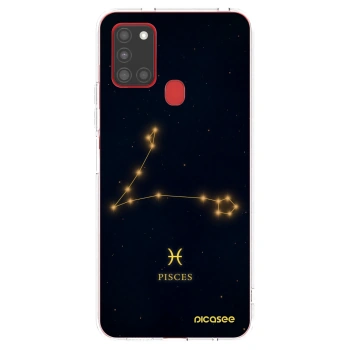 Picasee silikonowe przeźroczyste etui na Samsung Galaxy A21s - PISCES