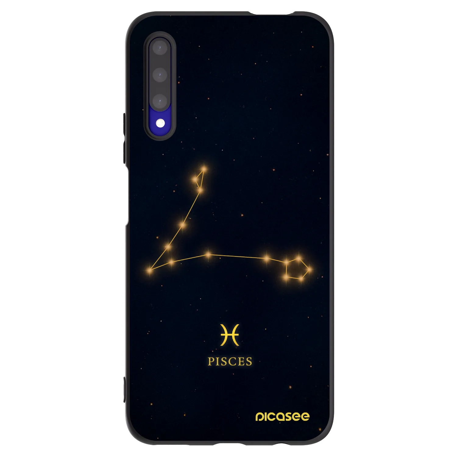 Picasee silikonowe czarne etui na Honor 9X Pro - PISCES