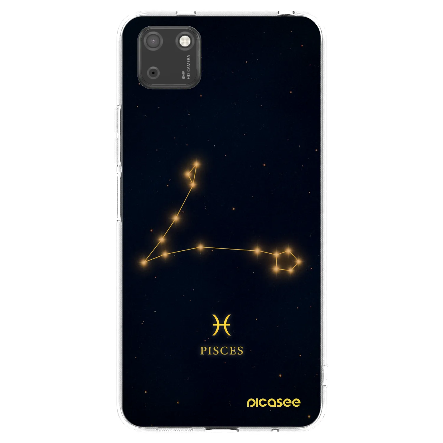 Picasee silikonowe przeźroczyste etui na Huawei Y5P - PISCES
