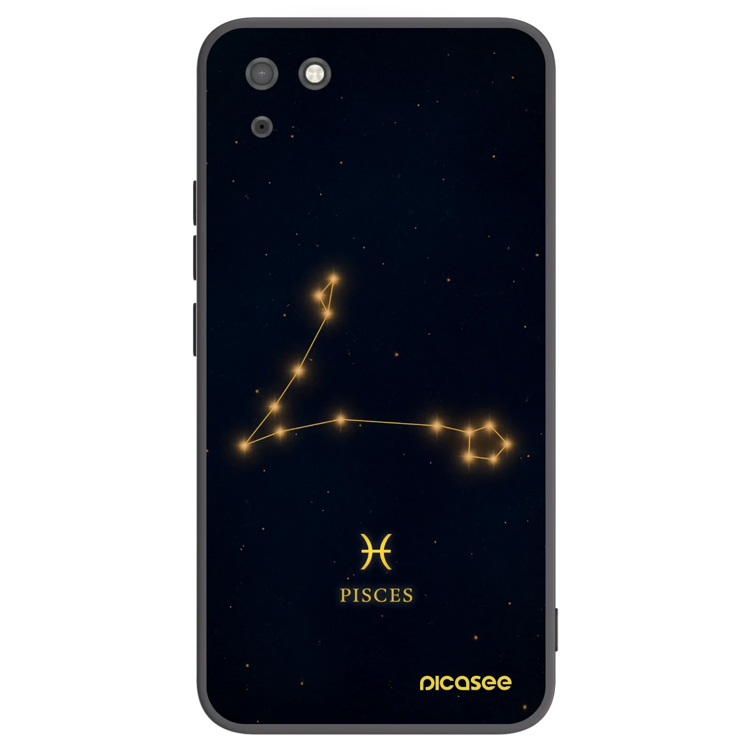 Picasee silikonowe czarne etui na Huawei Y5P - PISCES