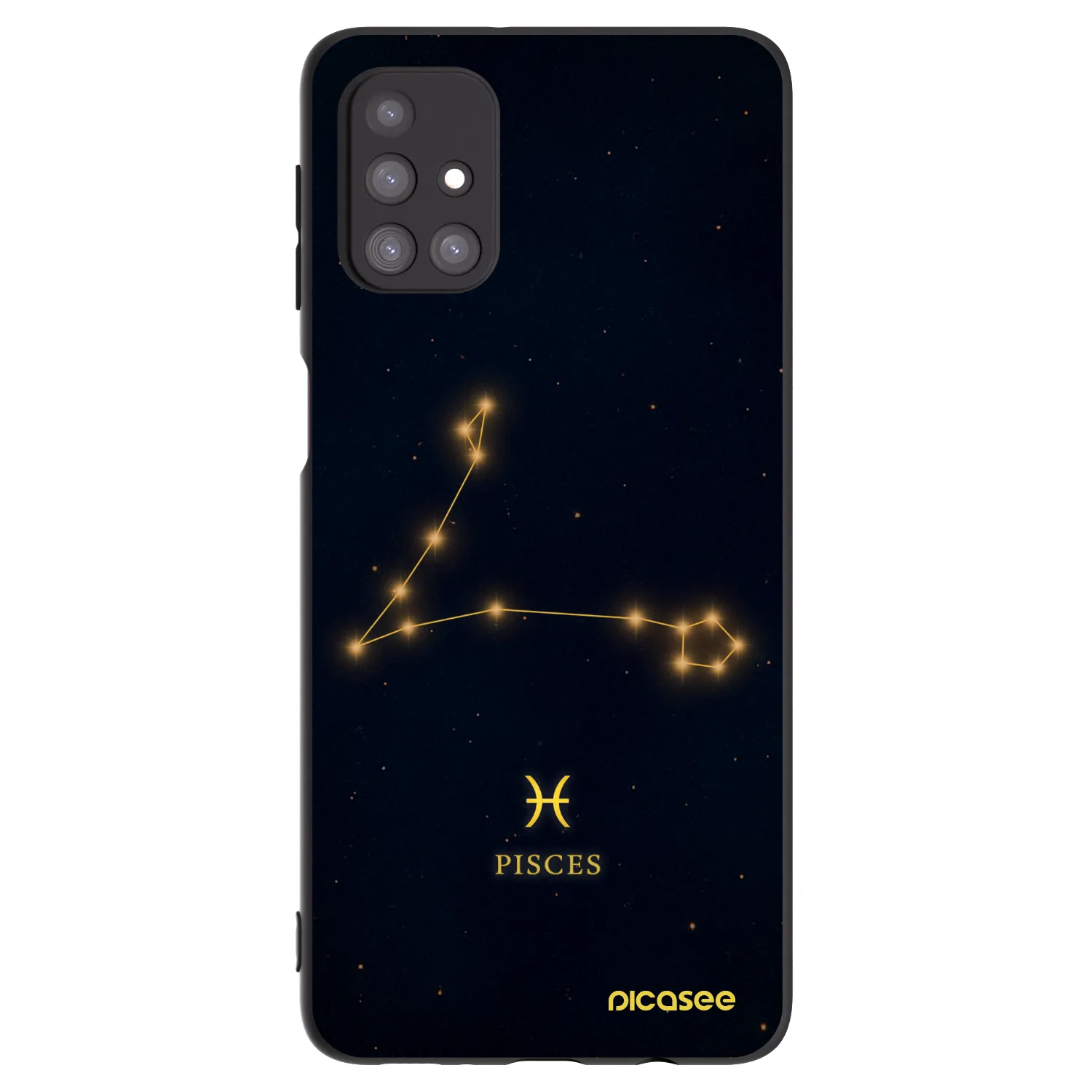 Picasee silikonowe czarne etui na Samsung Galaxy M31s - PISCES