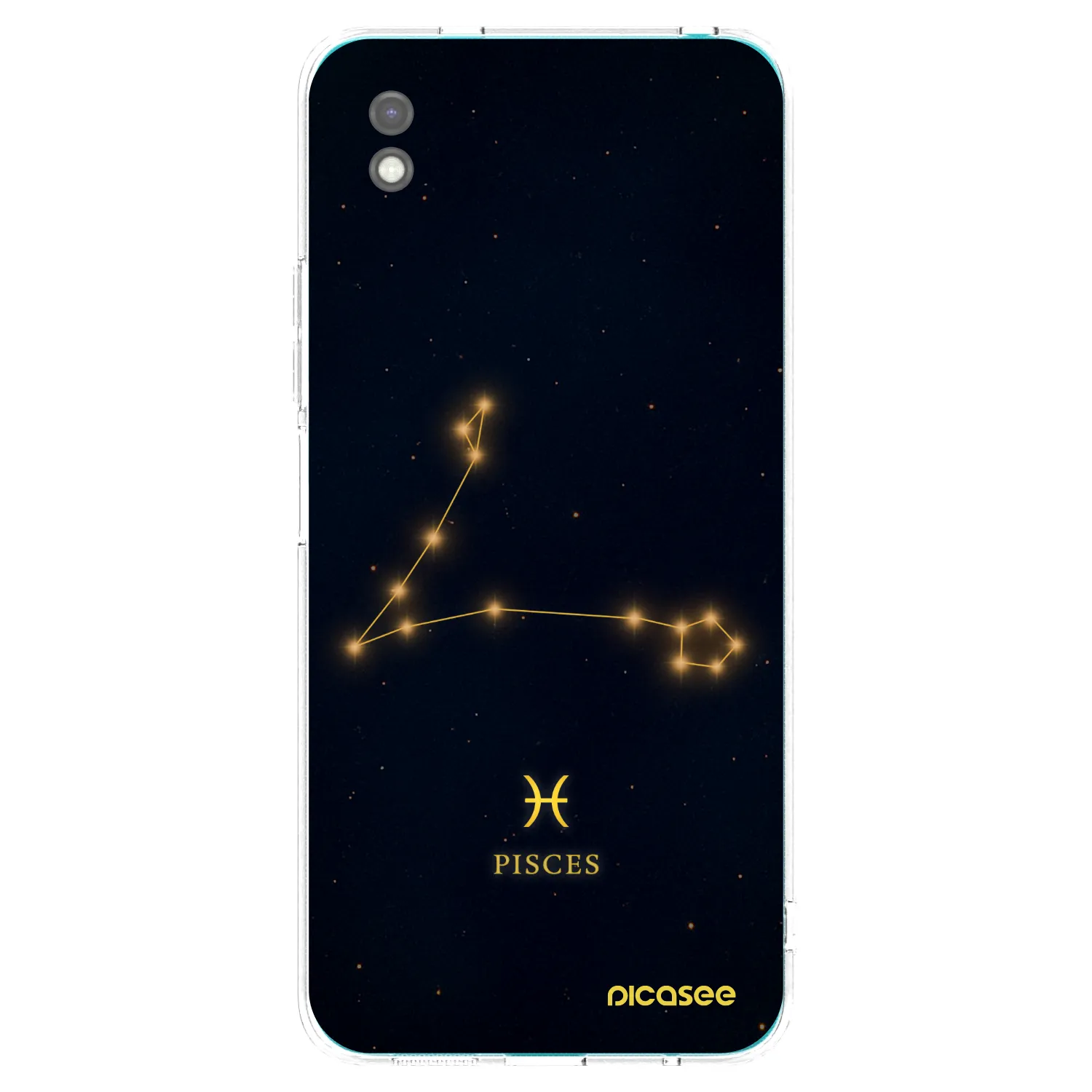 Picasee silikonowe czarne etui na Xiaomi Redmi 9A - PISCES