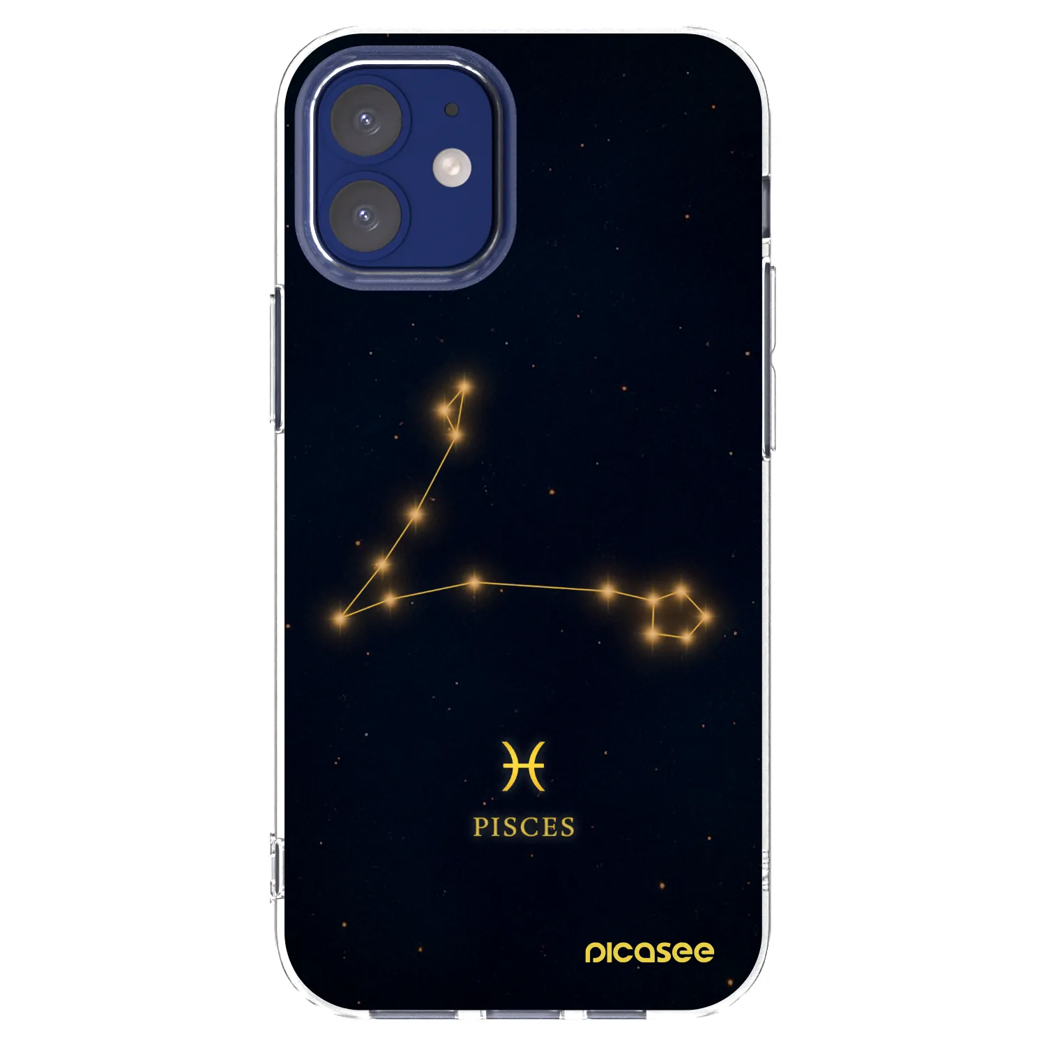 Picasee silikonowe przeźroczyste etui na Apple iPhone 12 mini - PISCES