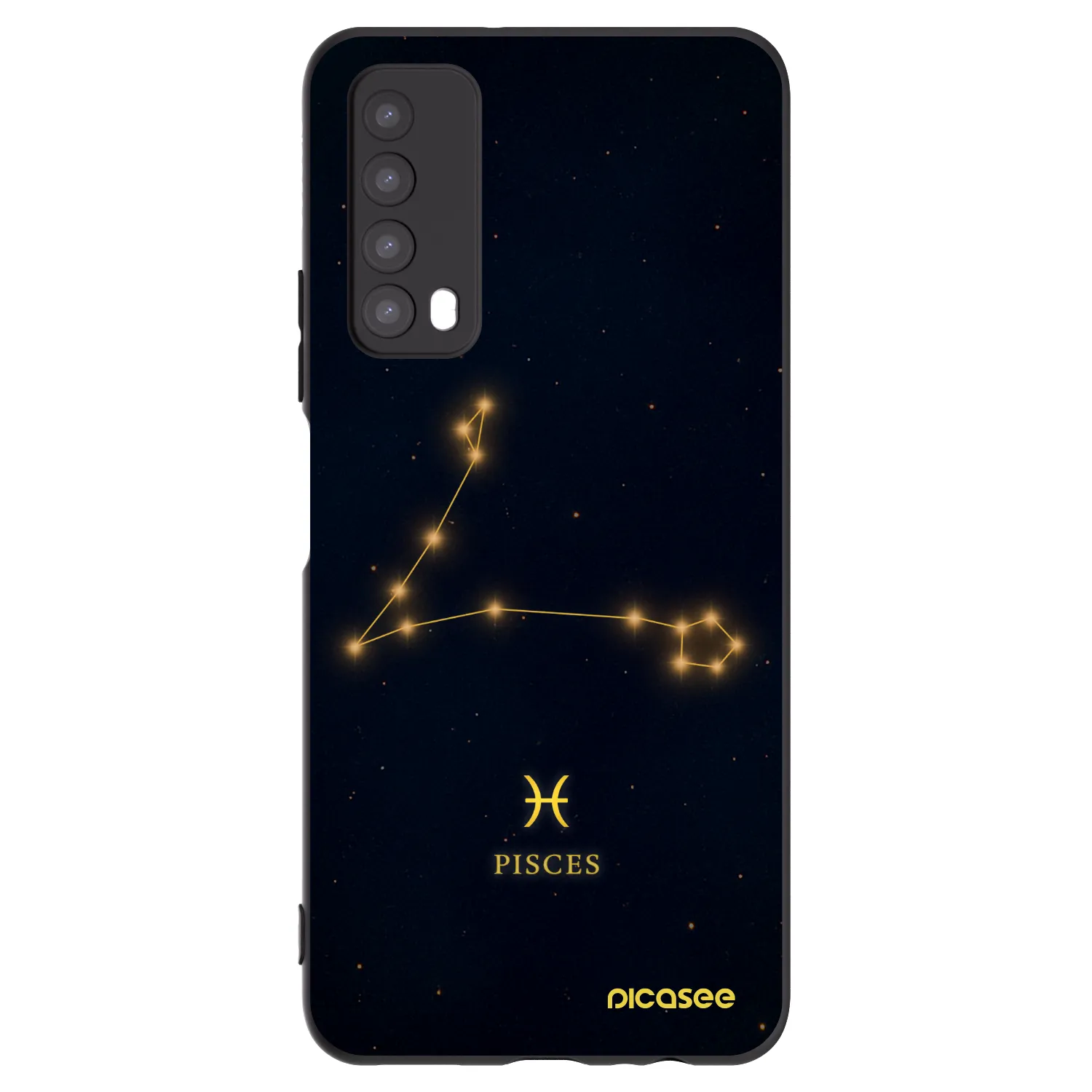 Picasee silikonowe czarne etui na Huawei P Smart 2021 - PISCES