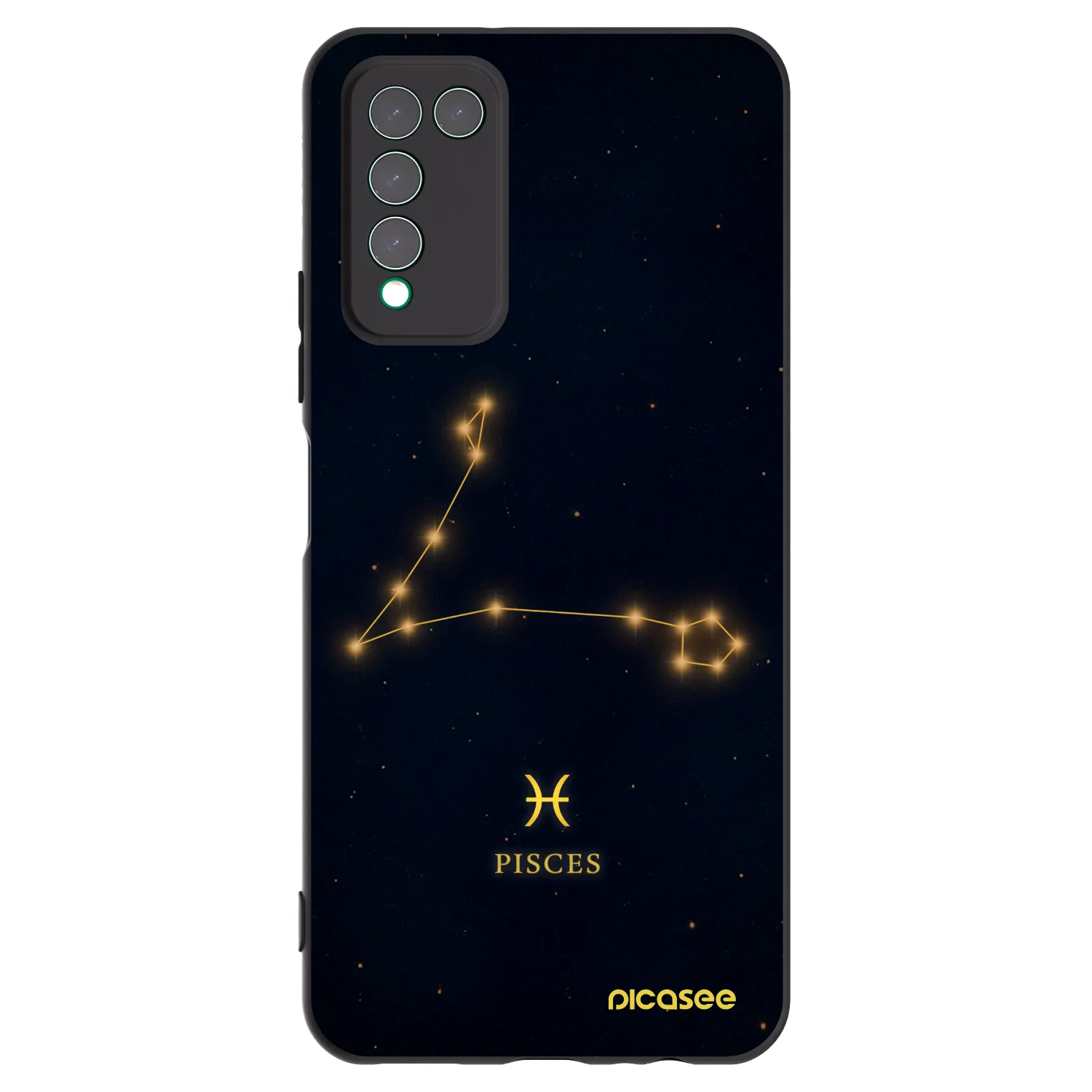 Picasee silikonowe czarne etui na Honor 10X Lite - PISCES
