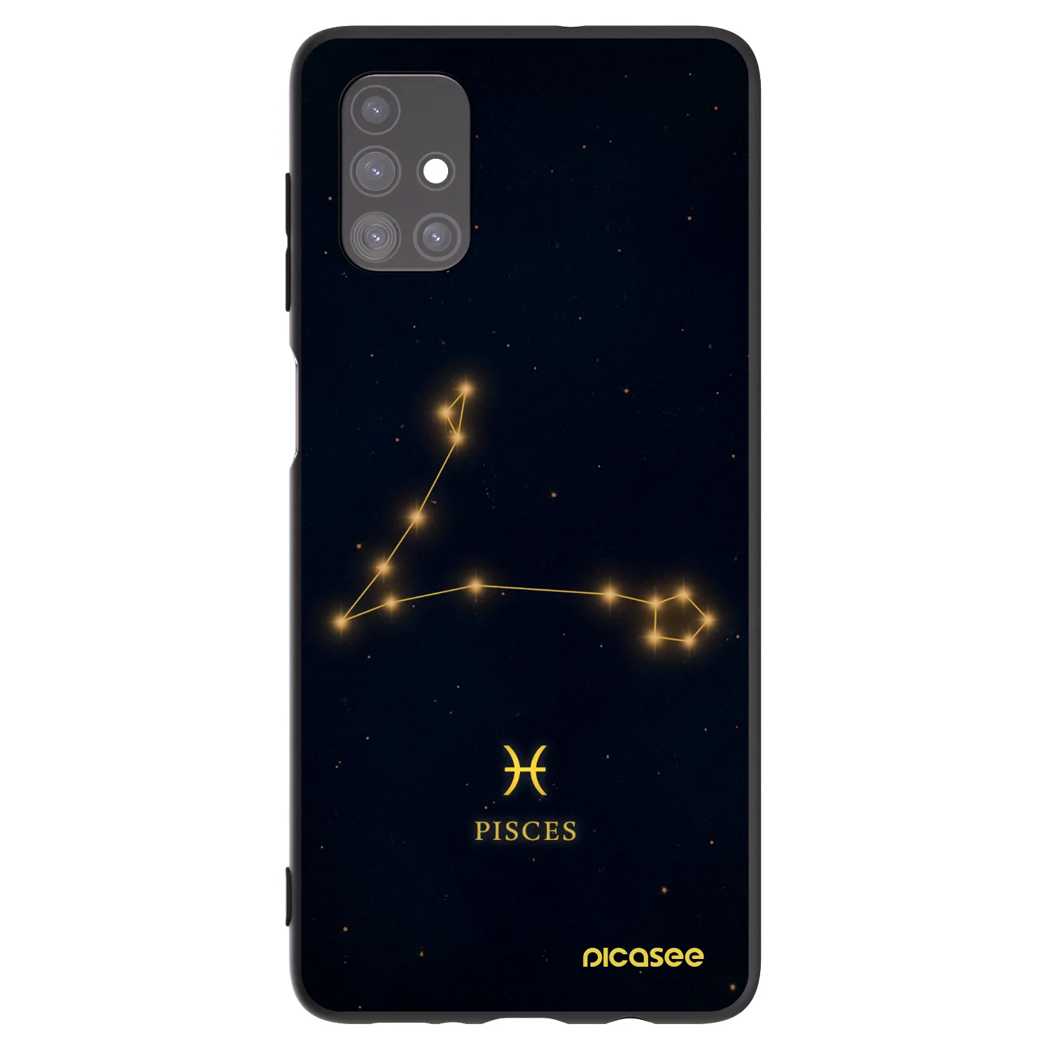 Picasee silikonowe czarne etui na Samsung Galaxy M51 M515F - PISCES