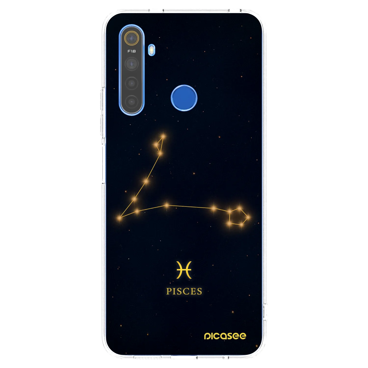 Picasee silikonowe przeźroczyste etui na Realme 5 - PISCES