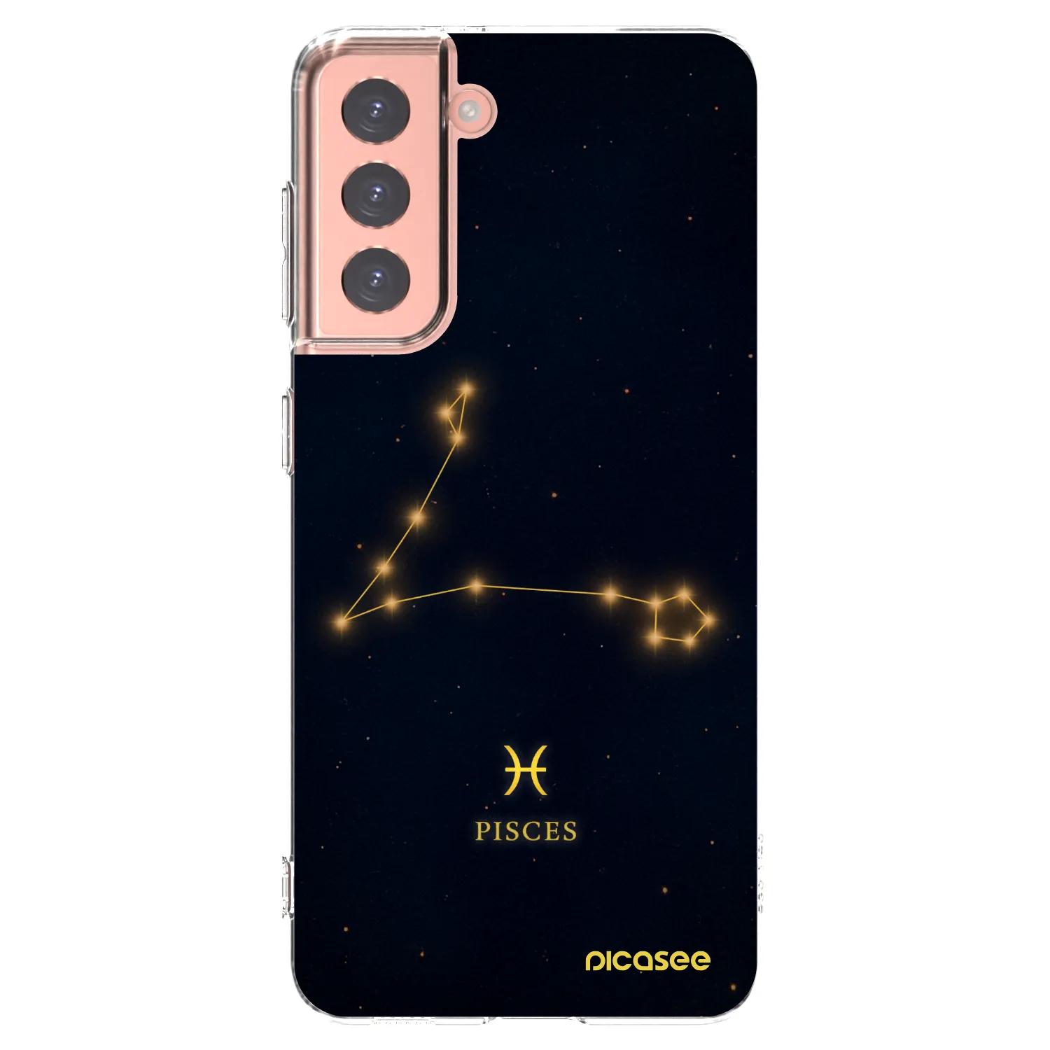 Picasee silikonowe przeźroczyste etui na Samsung Galaxy S21 5G G991B - PISCES