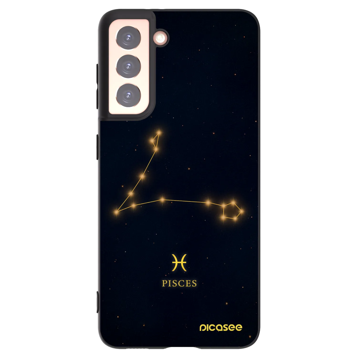 Picasee silikonowe czarne etui na Samsung Galaxy S21 5G G991B - PISCES