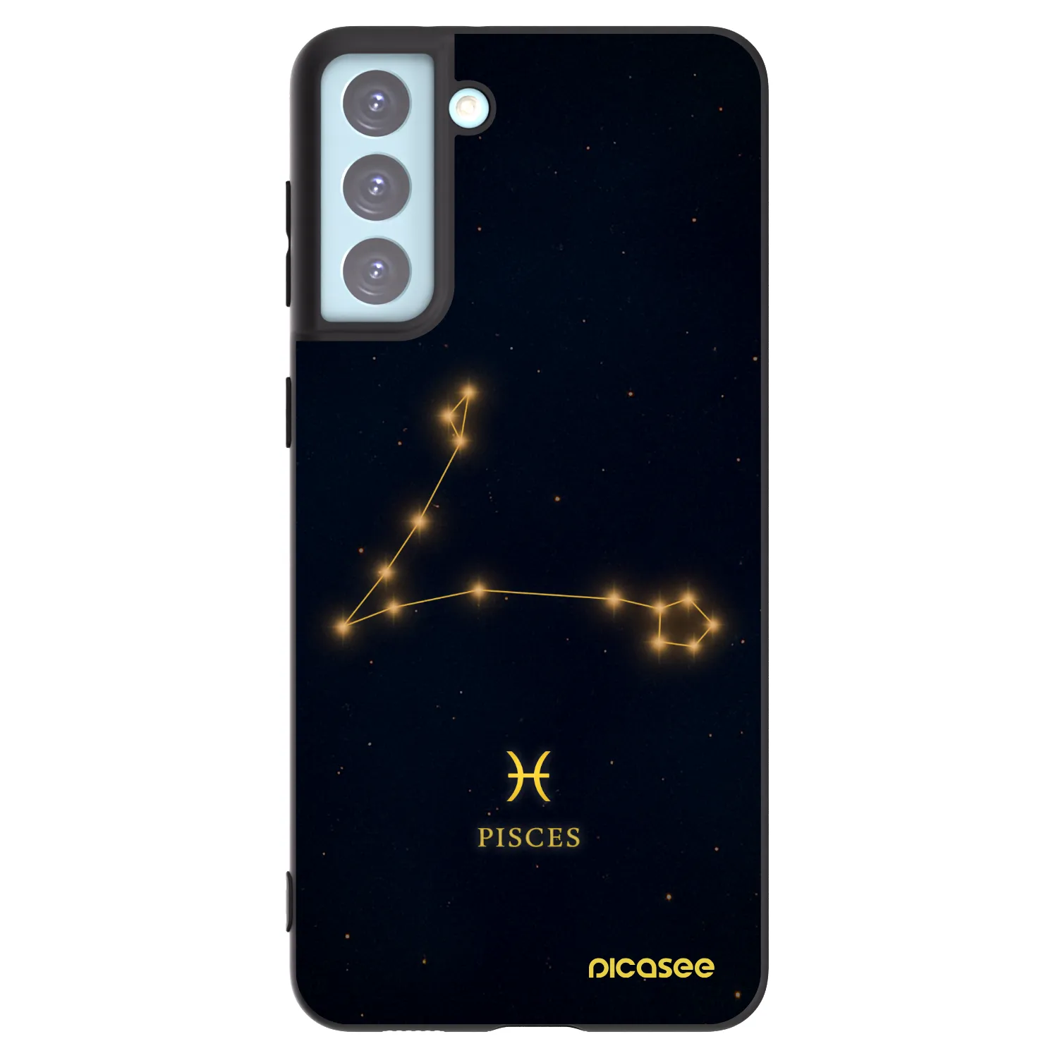 Picasee silikonowe czarne etui na Samsung Galaxy S21+ 5G G996F - PISCES