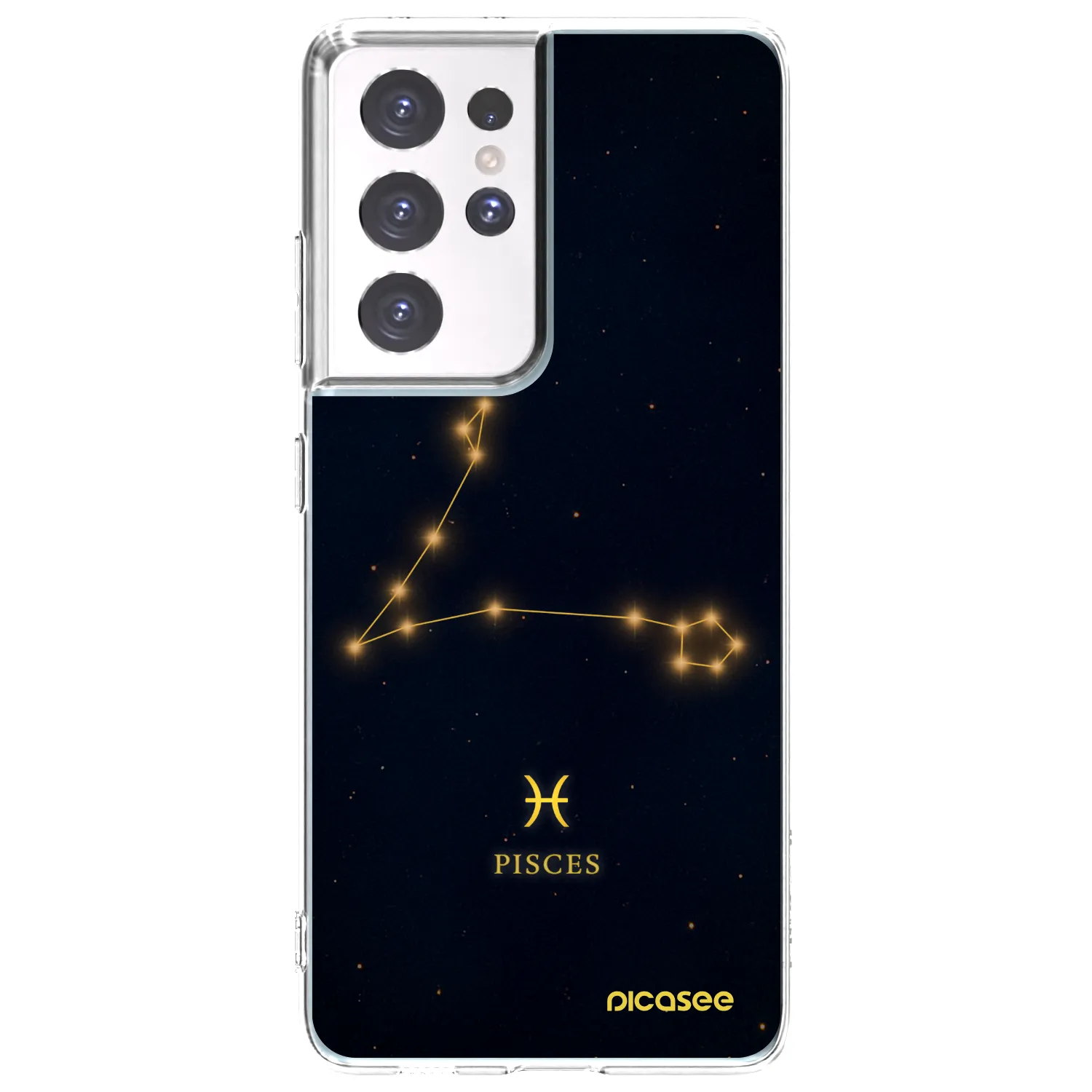 Picasee silikonowe przeźroczyste etui na Samsung Galaxy S21 Ultra 5G G998B - PISCES
