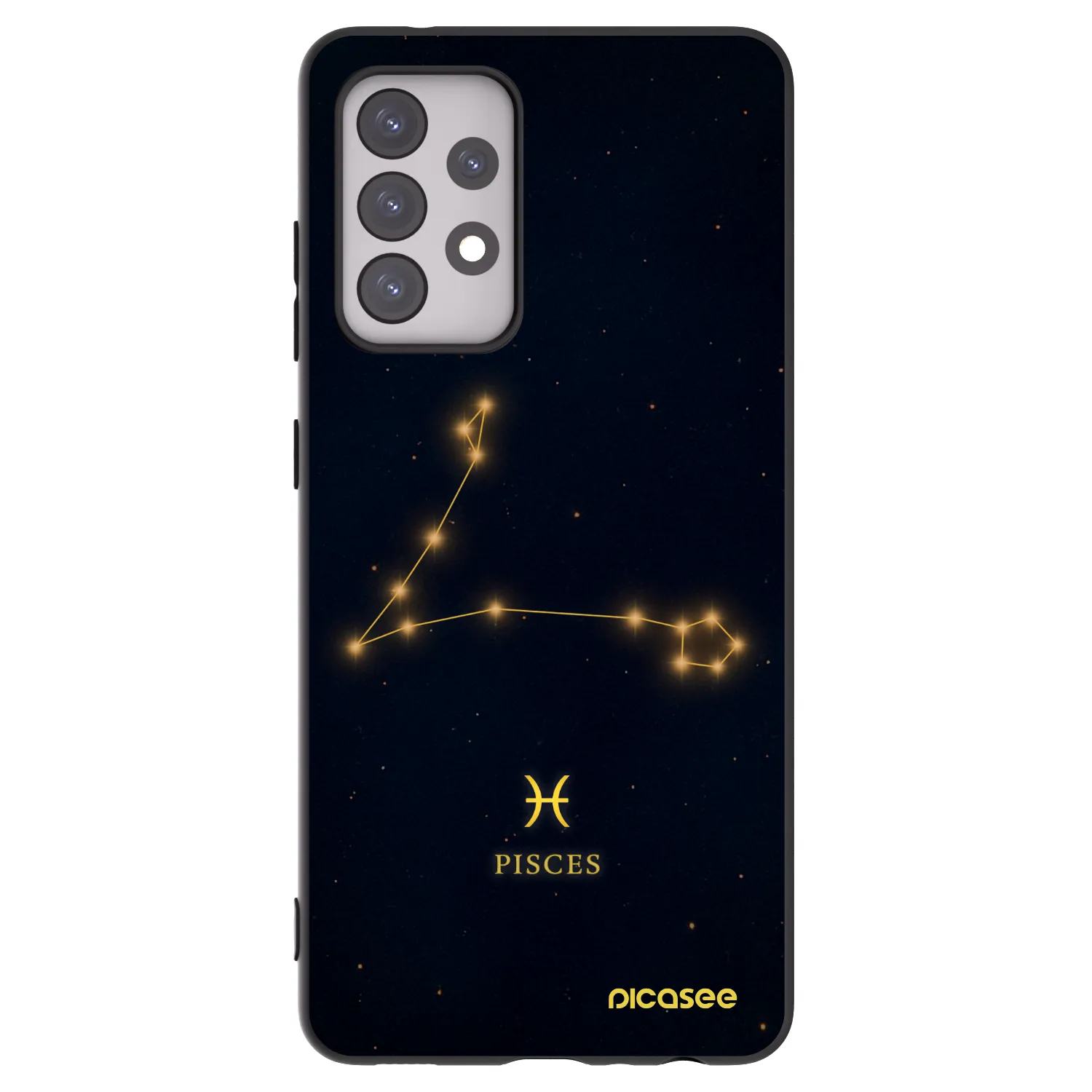 Picasee silikonowe czarne etui na Samsung Galaxy A52 5G A525F - PISCES