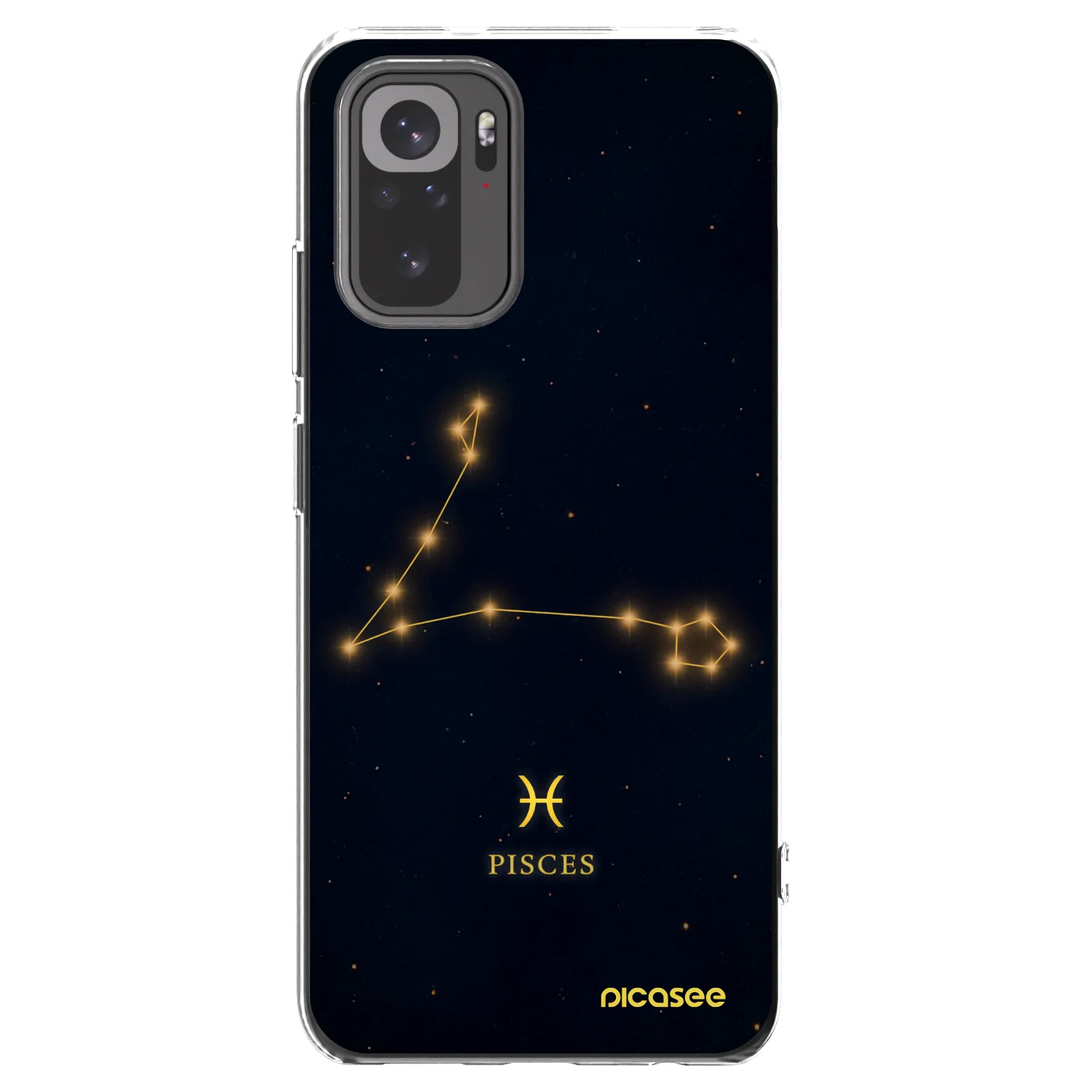 Picasee silikonowe przeźroczyste etui na Xiaomi Redmi Note 10S - PISCES