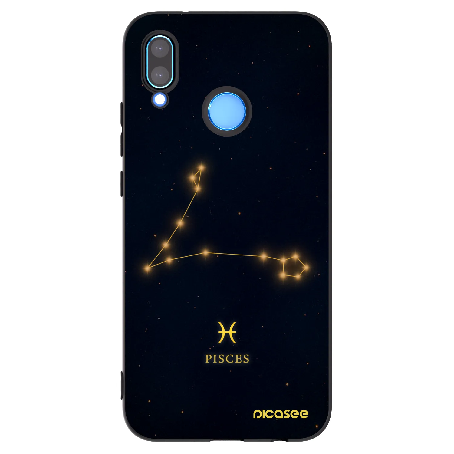 Picasee silikonowe czarne etui na Huawei P20 Lite - PISCES