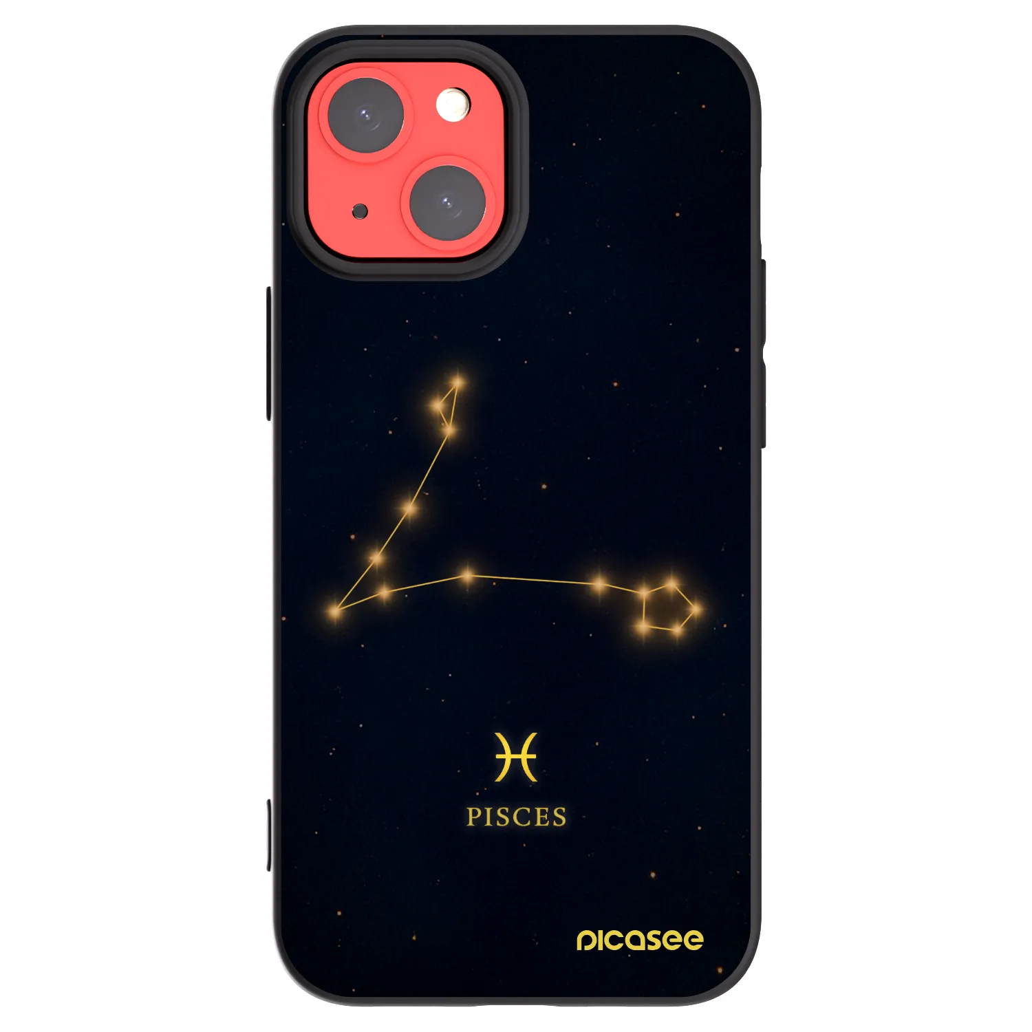 Picasee silikonowe czarne etui na Apple iPhone 13 mini - PISCES
