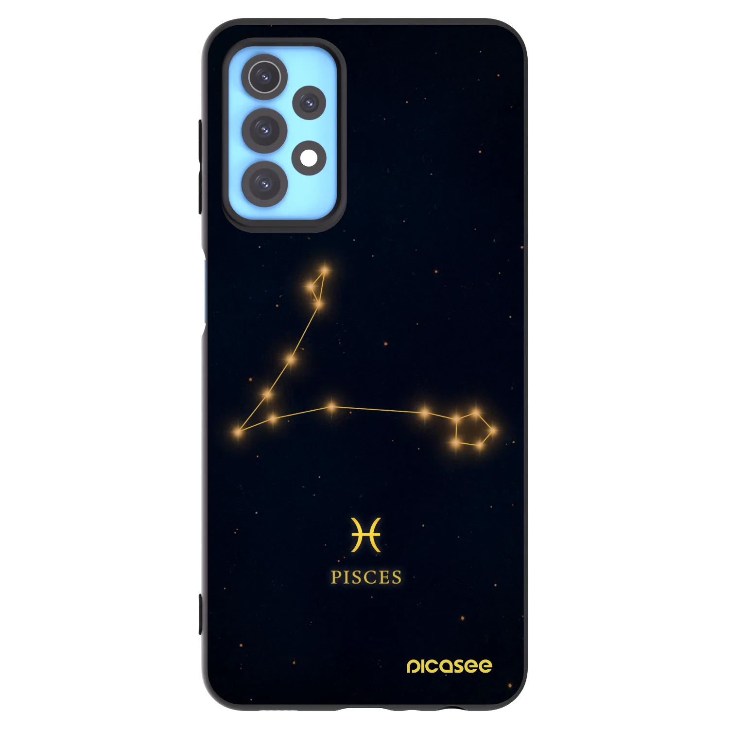 Picasee silikonowe czarne etui na Samsung Galaxy A32 4G SM-A325F - PISCES