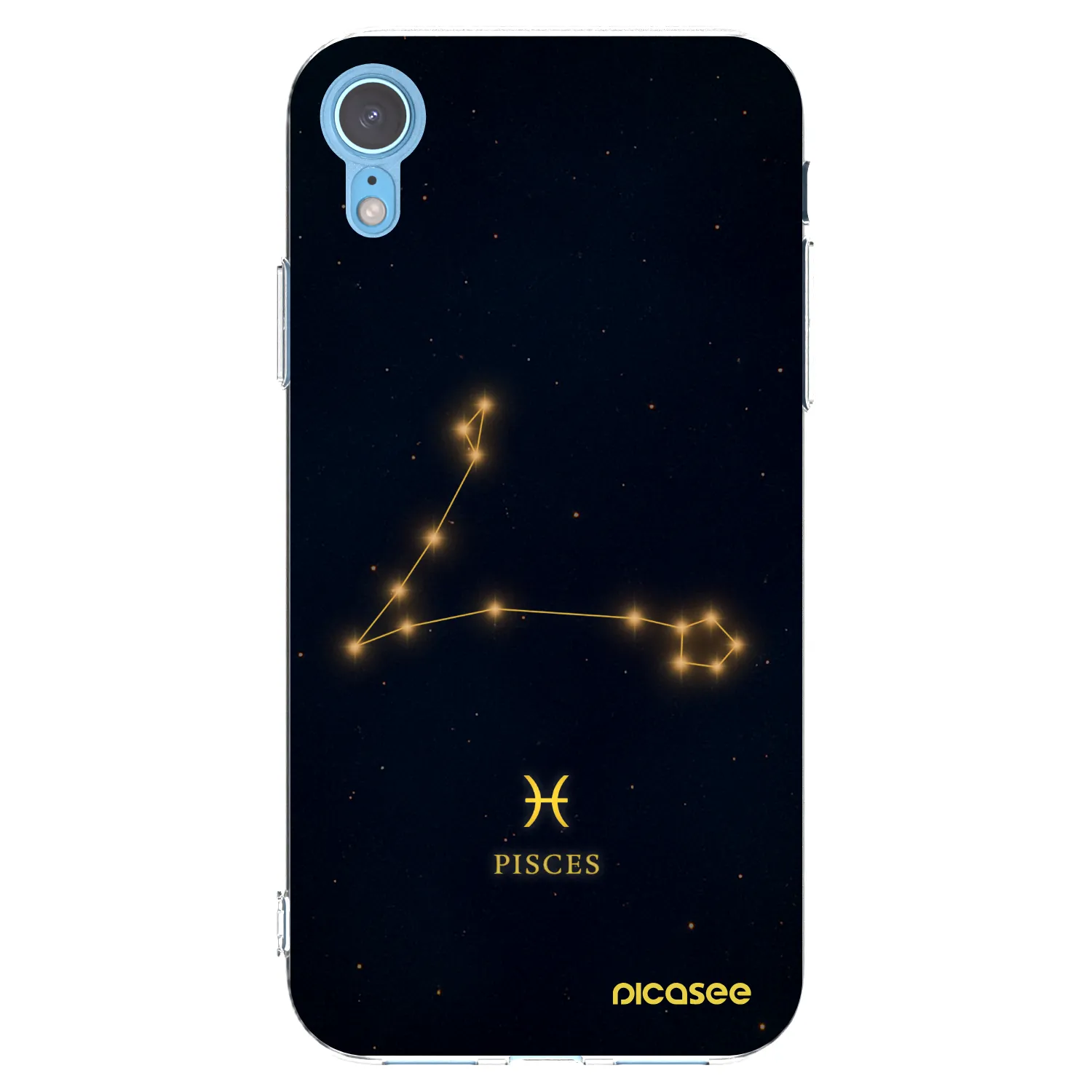 Picasee silikonowe przeźroczyste etui na Apple iPhone XR - PISCES