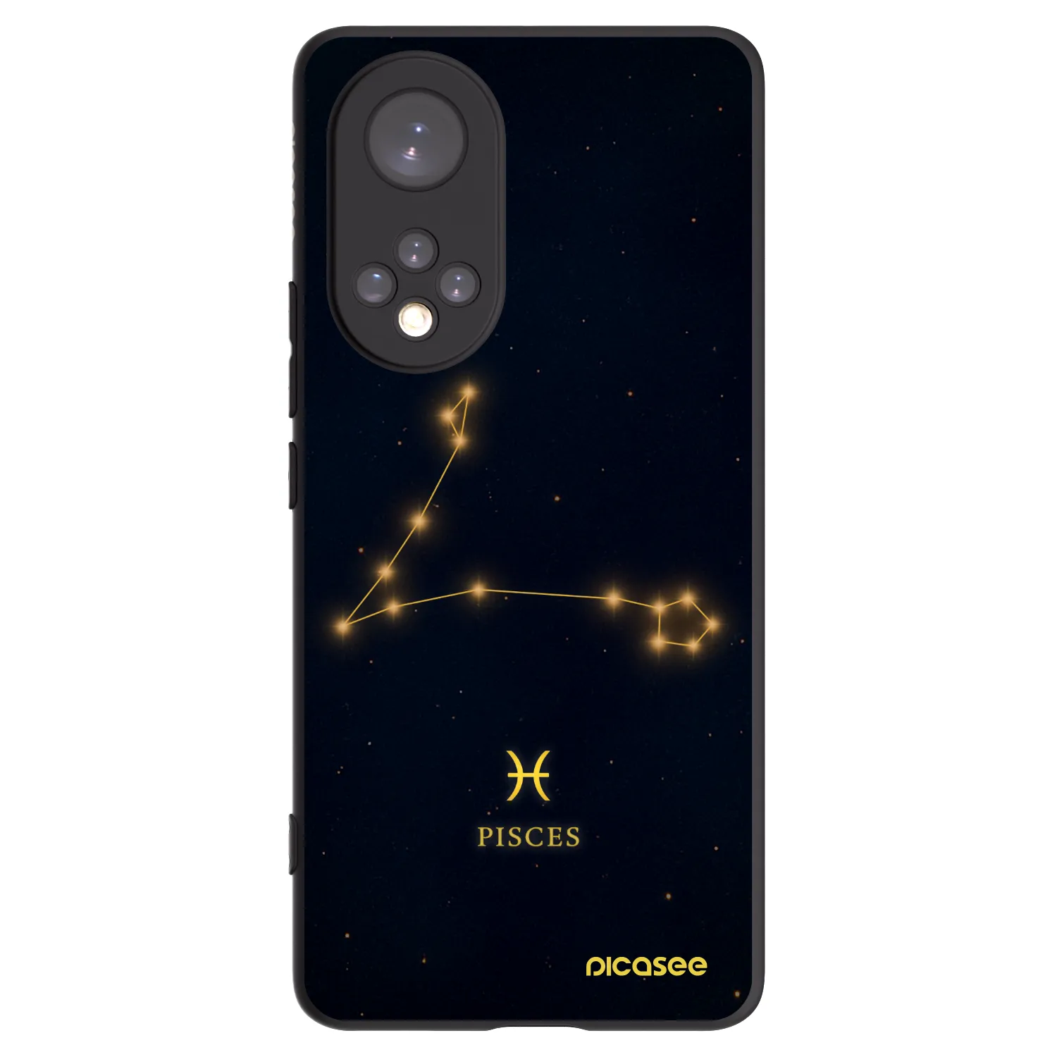 Picasee silikonowe czarne etui na Huawei Nova 9 - PISCES