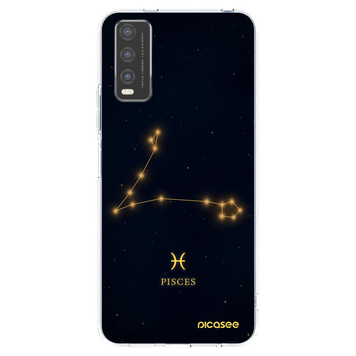 Picasee silikonowe przeźroczyste etui na Vivo Y20s - PISCES