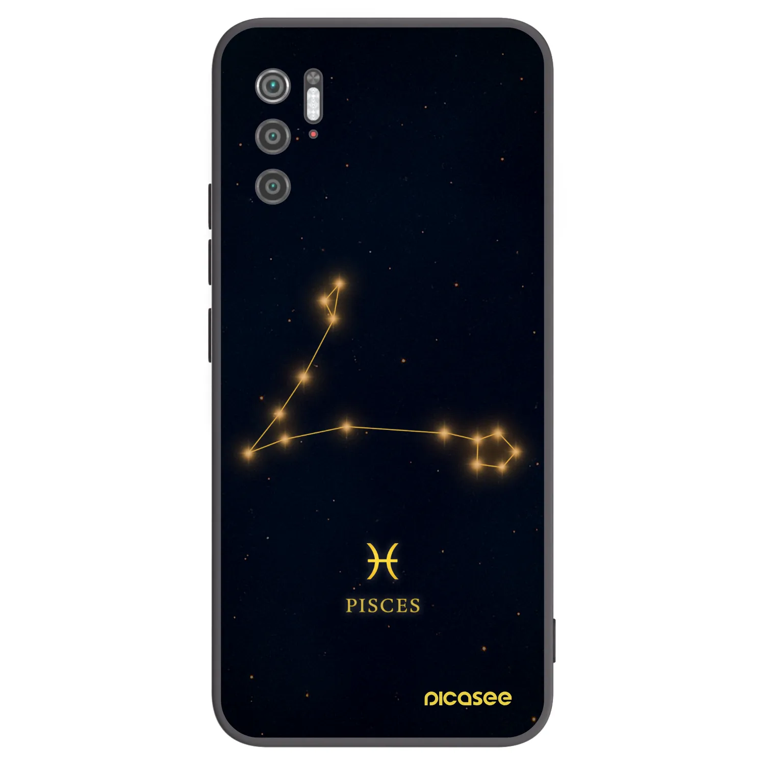 Picasee silikonowe czarne etui na Xiaomi Poco M3 Pro 5G - PISCES