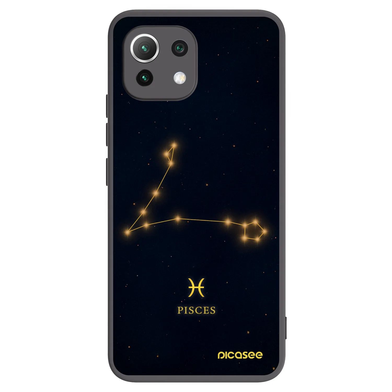 Picasee silikonowe czarne etui na Xiaomi 11 Lite 5G NE - PISCES