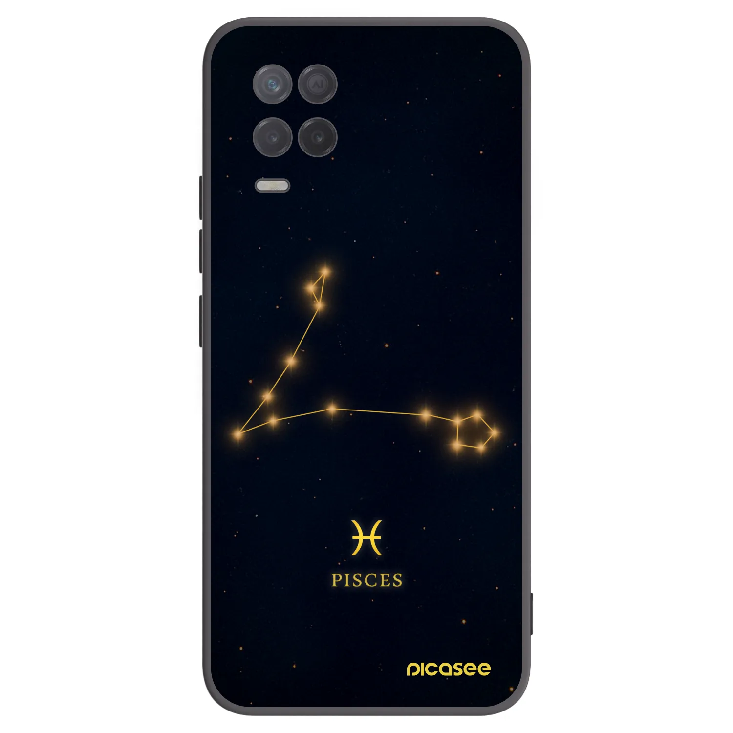 Picasee silikonowe czarne etui na Realme 8 5G - PISCES
