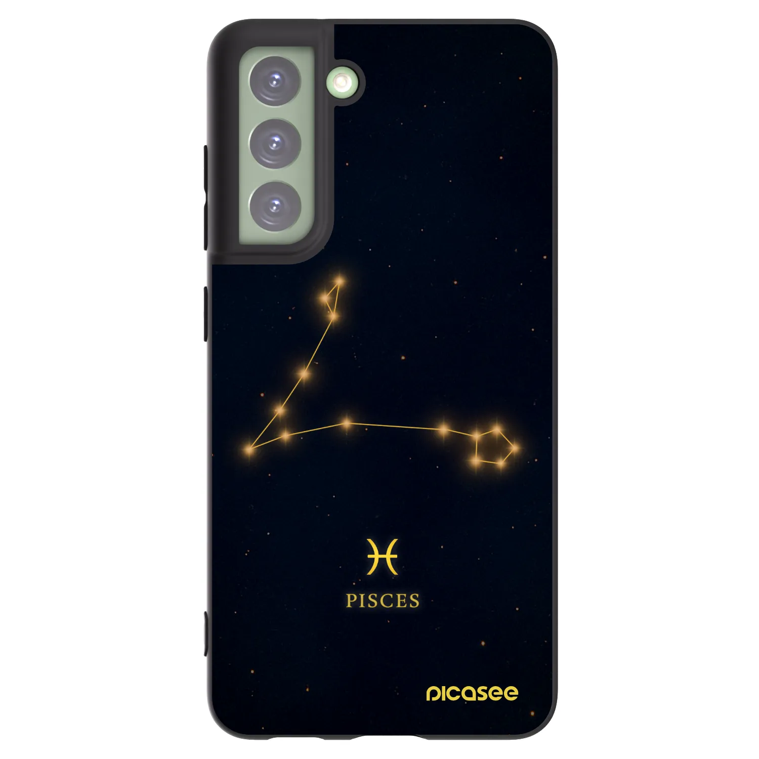 Picasee silikonowe czarne etui na Samsung Galaxy S21 FE 5G - PISCES