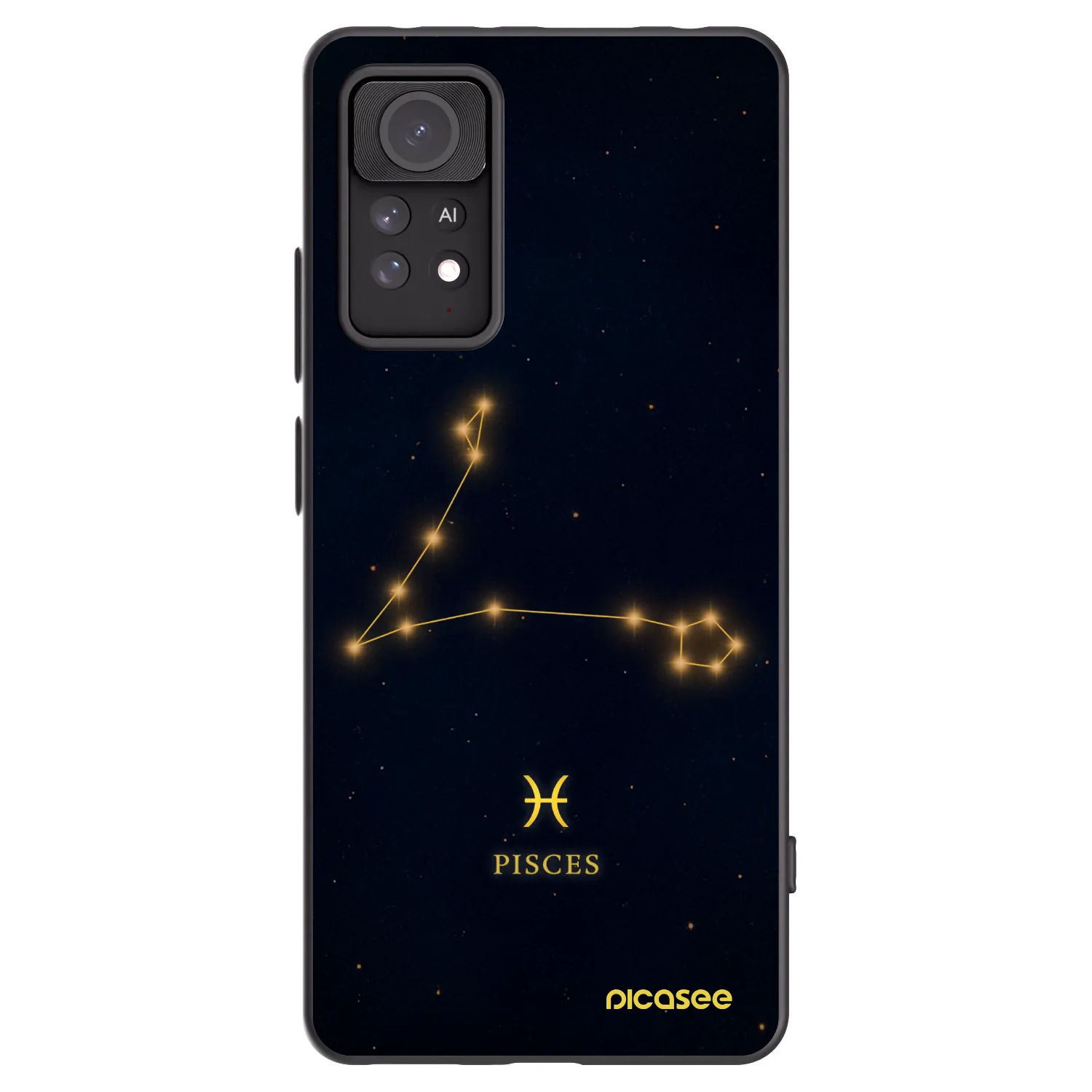 Picasee silikonowe czarne etui na Xiaomi Redmi Note 11 Pro 5G - PISCES