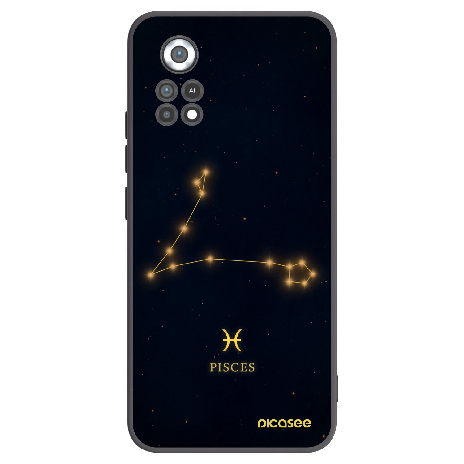 Picasee silikonowe czarne etui na Xiaomi Poco X4 Pro 5G - PISCES