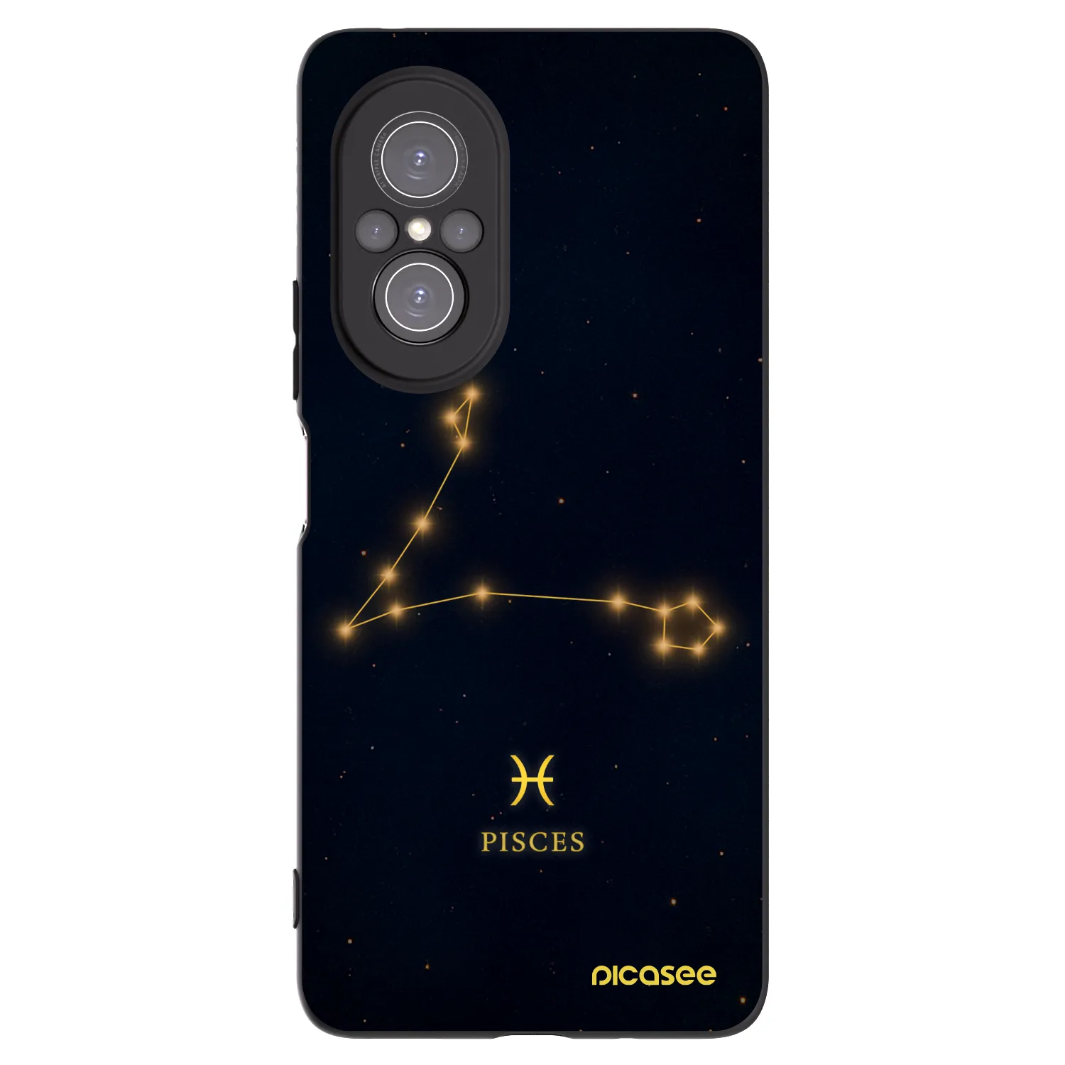Picasee silikonowe czarne etui na Huawei Nova 9 SE - PISCES