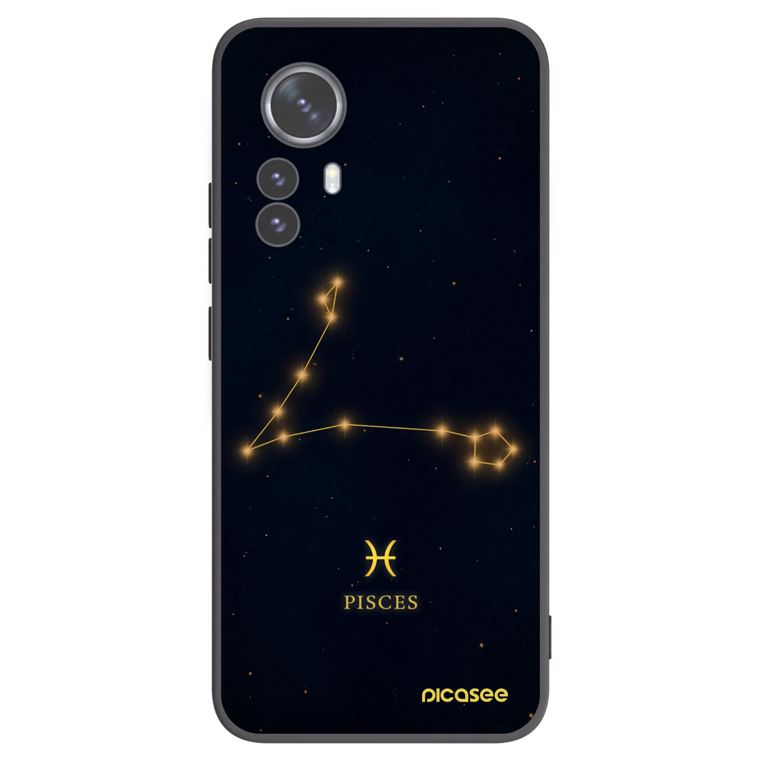 Picasee silikonowe czarne etui na Xiaomi 12 Pro - PISCES