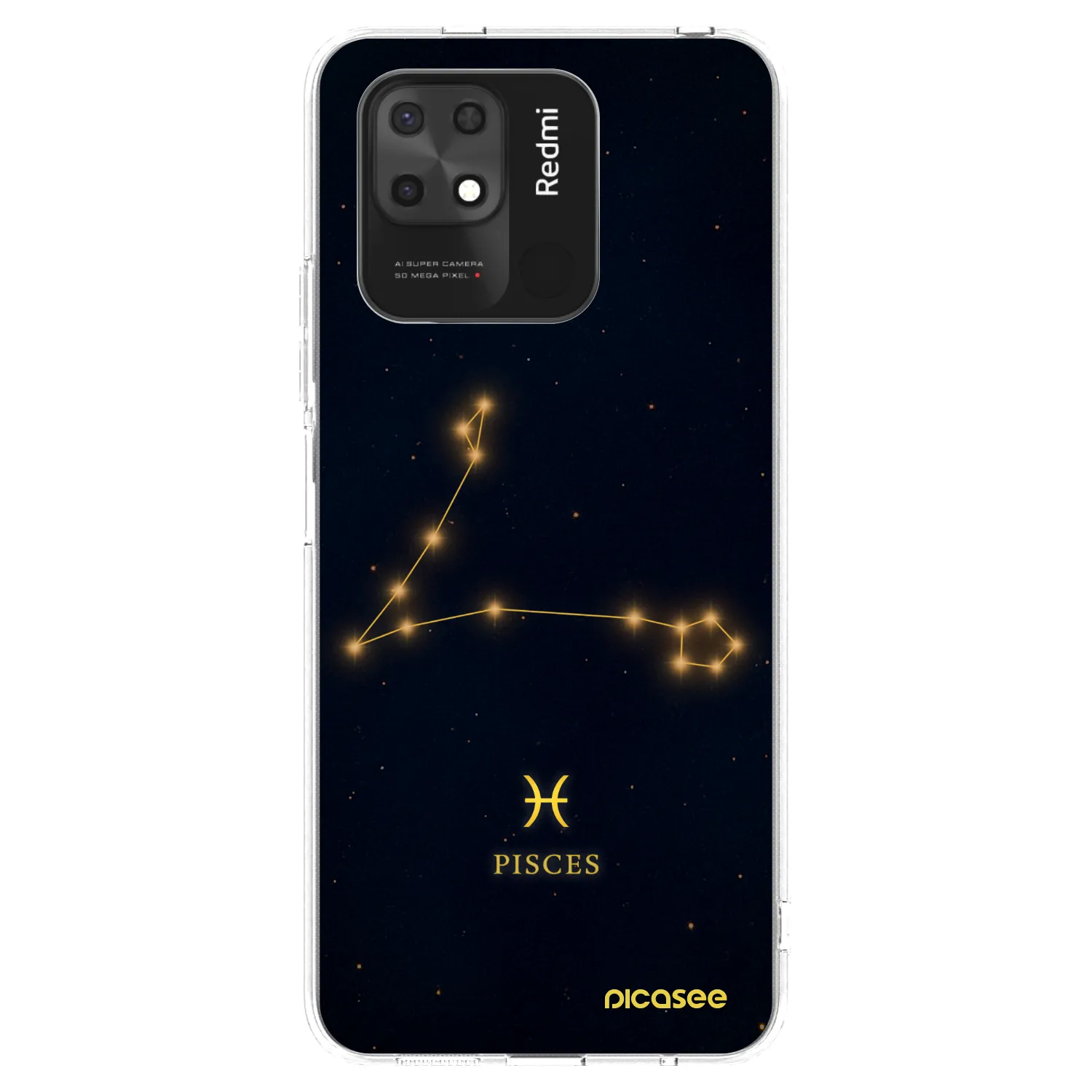Picasee silikonowe przeźroczyste etui na Xiaomi Redmi 10C - PISCES