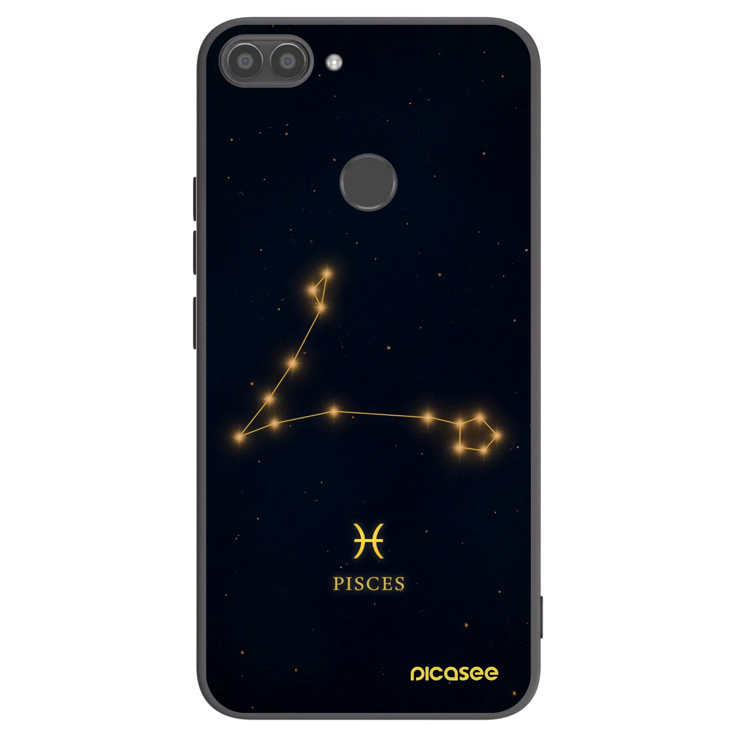 Picasee silikonowe czarne etui na Huawei P Smart - PISCES