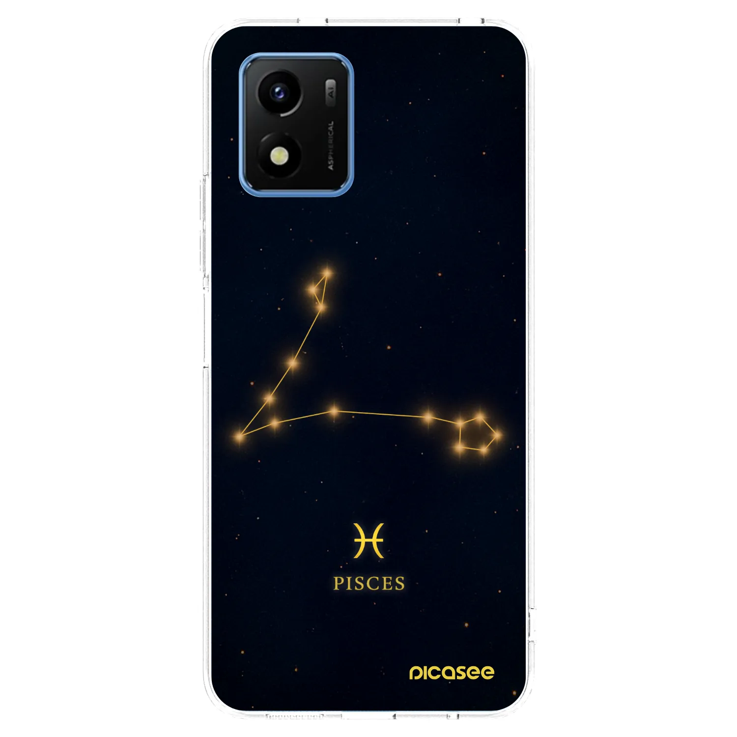Picasee silikonowe przeźroczyste etui na Vivo Y01 - PISCES