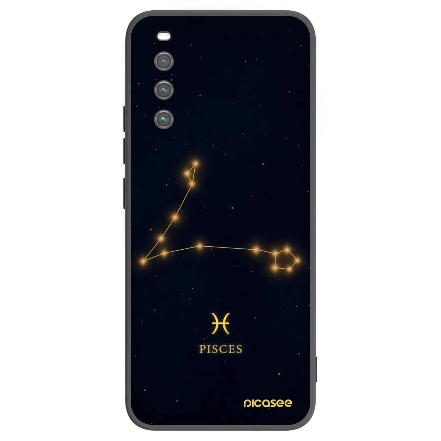 Picasee silikonowe czarne etui na Sony Xperia 10 IV 5G - PISCES