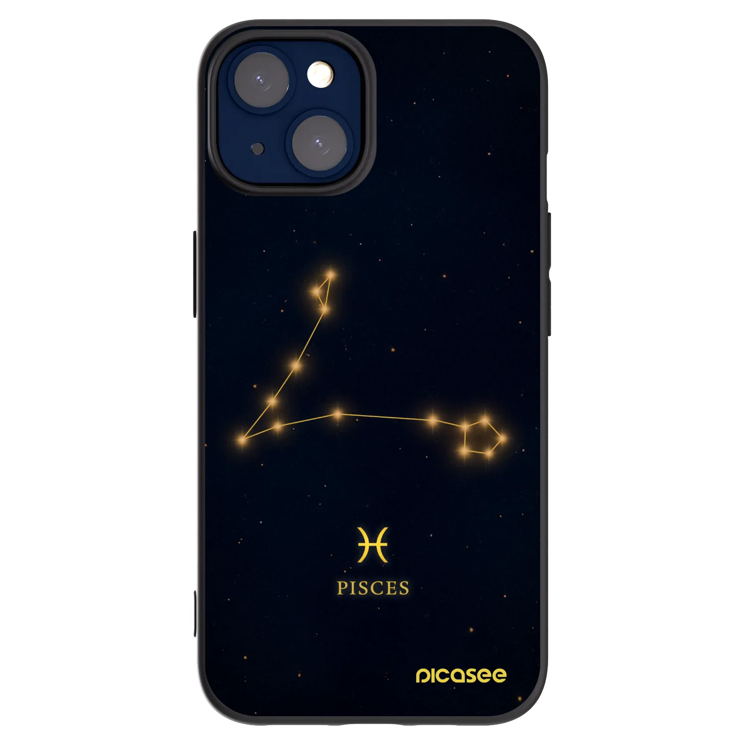 Picasee silikonowe czarne etui na Apple iPhone 14 - PISCES