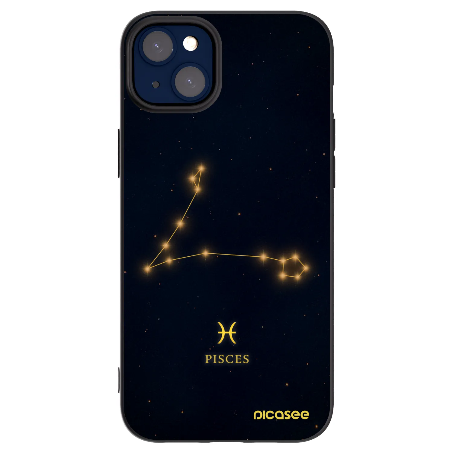 Picasee silikonowe czarne etui na Apple iPhone 14 Plus - PISCES