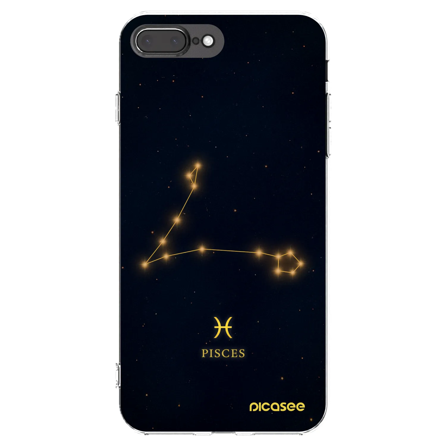 Picasee silikonowe przeźroczyste etui na Apple iPhone 8 Plus - PISCES