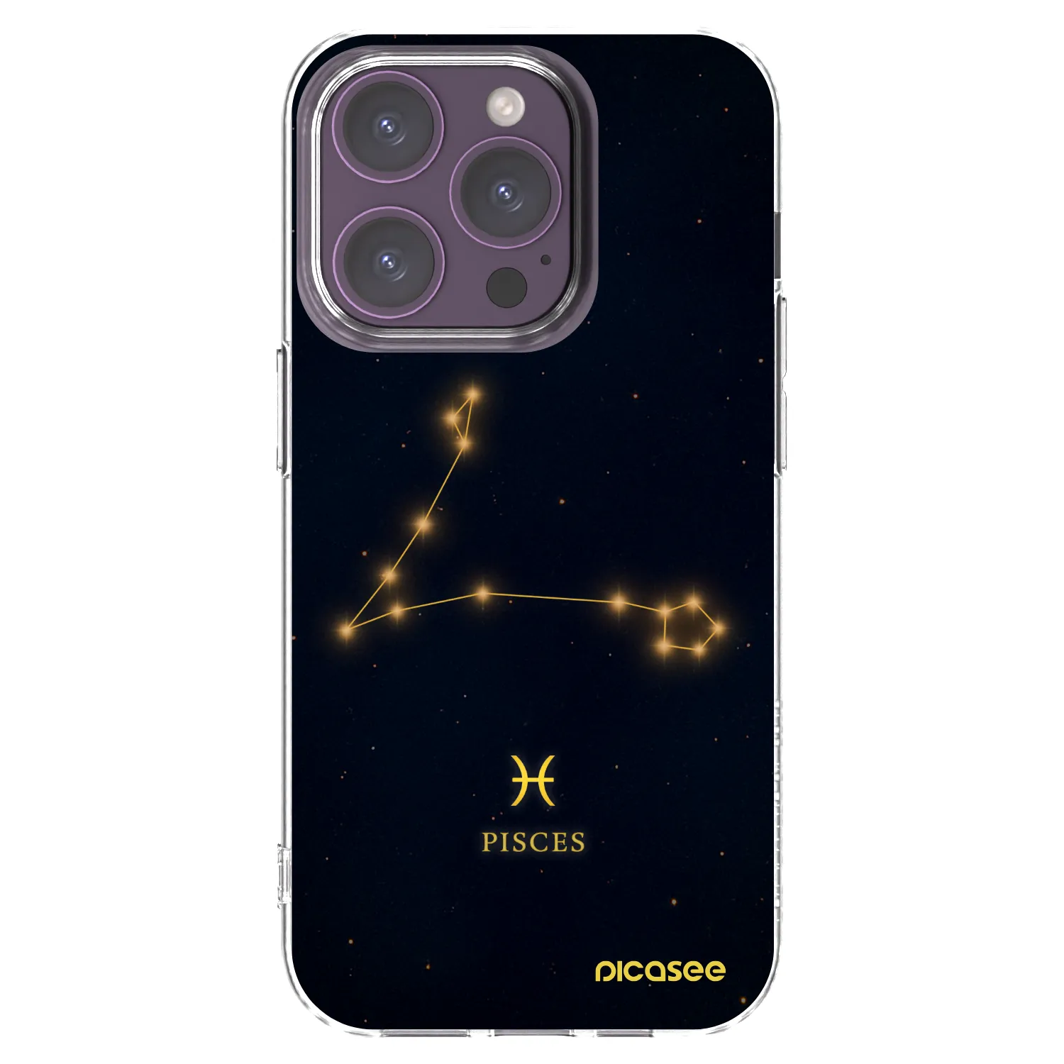 Picasee silikonowe przeźroczyste etui na Apple iPhone 14 Pro - PISCES