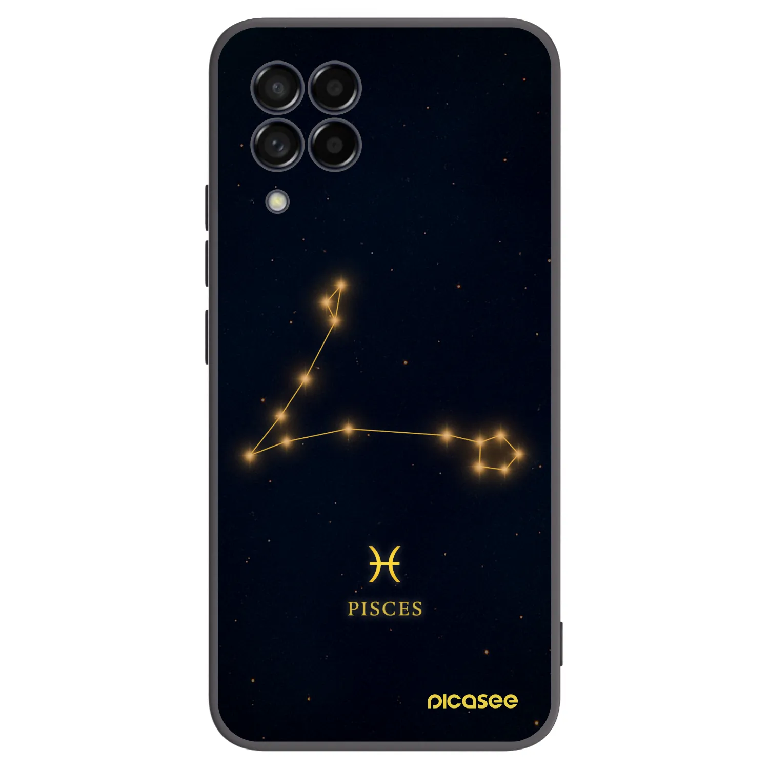 Picasee silikonowe czarne etui na Samsung Galaxy M53 5G - PISCES