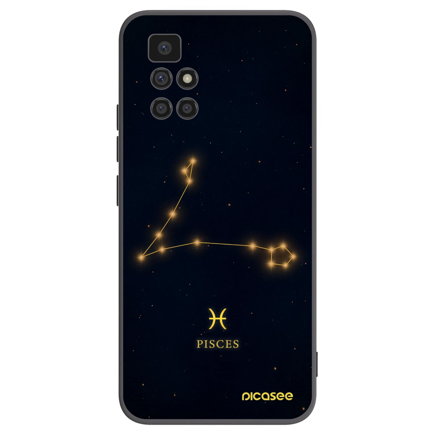 Picasee silikonowe czarne etui na Xiaomi Redmi 10 (2022) - PISCES