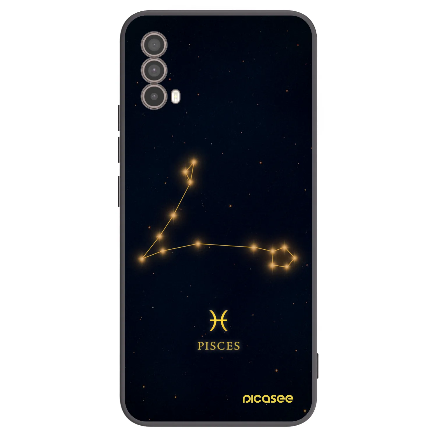 Picasee silikonowe czarne etui na Motorola Moto E40 - PISCES