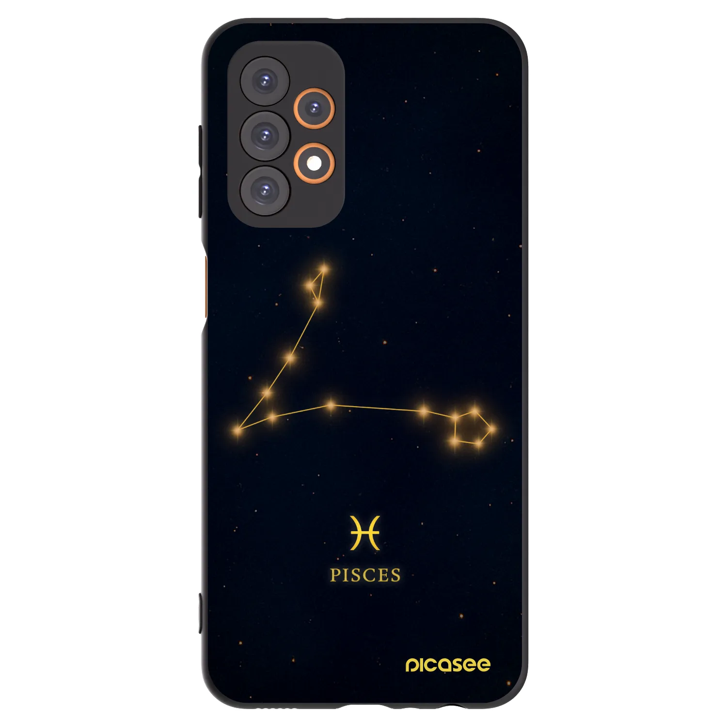 Picasee silikonowe czarne etui na Samsung Galaxy A23 A236B 5G - PISCES