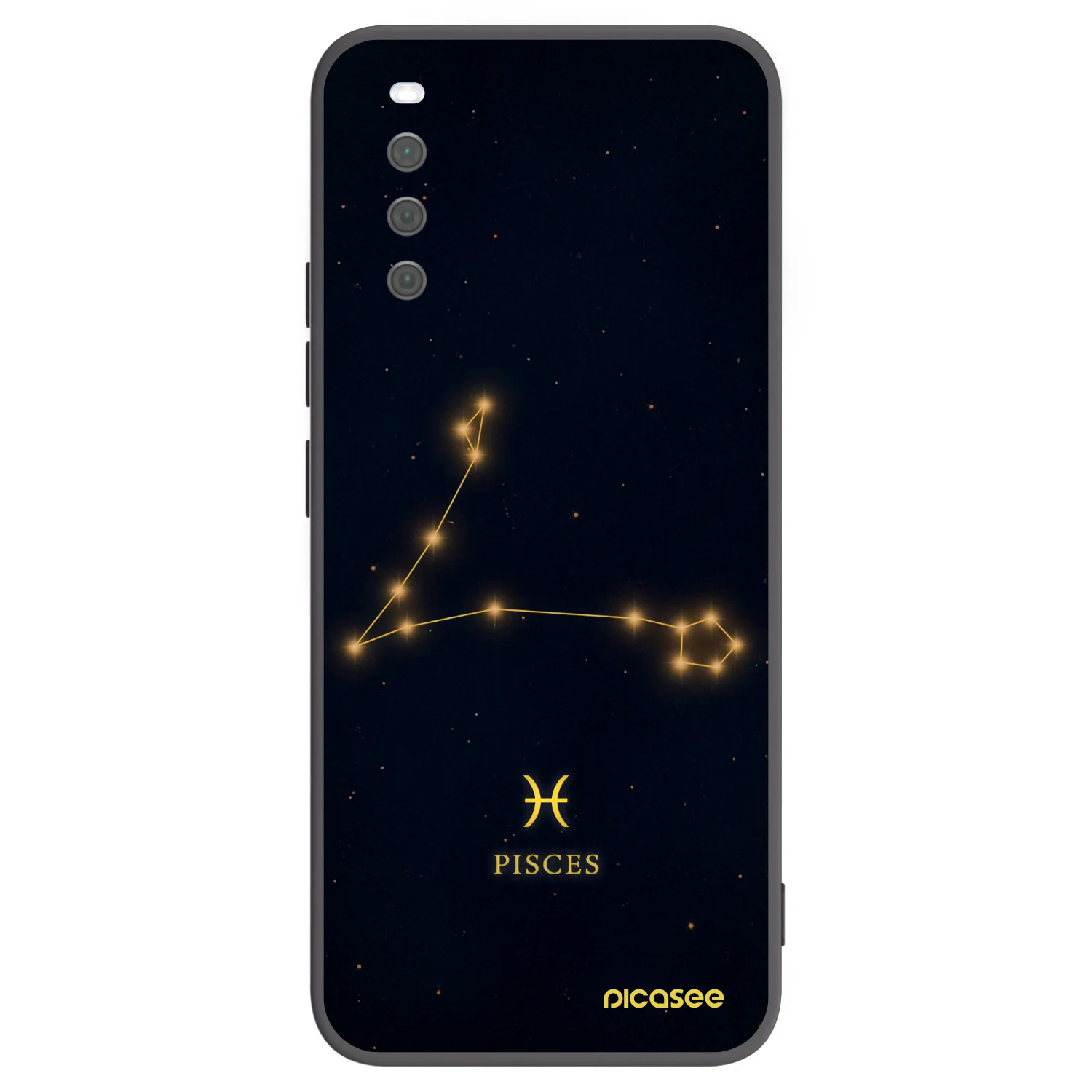 Picasee silikonowe czarne etui na Sony Xperia 10 III - PISCES