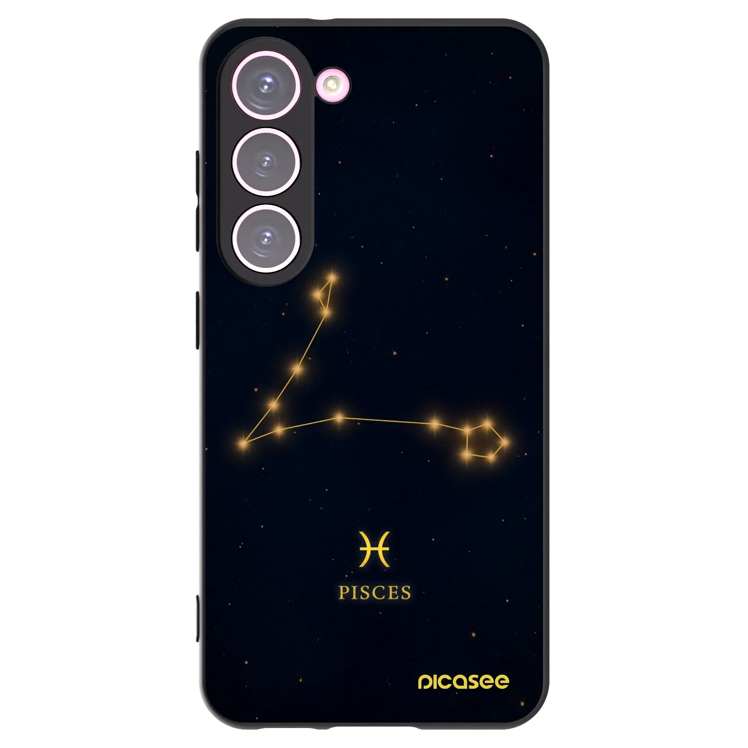 Picasee silikonowe czarne etui na Samsung Galaxy S23 5G - PISCES