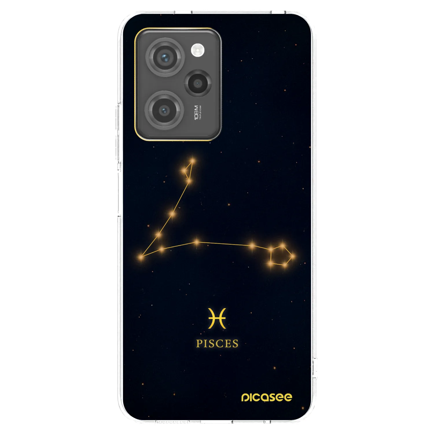 Picasee silikonowe czarne etui na Xiaomi Poco X5 Pro - PISCES