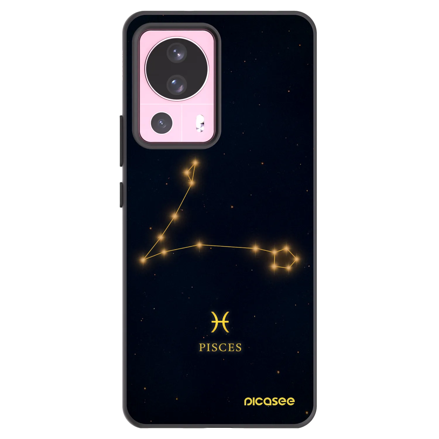 Picasee silikonowe czarne etui na Xiaomi 13 Lite - PISCES