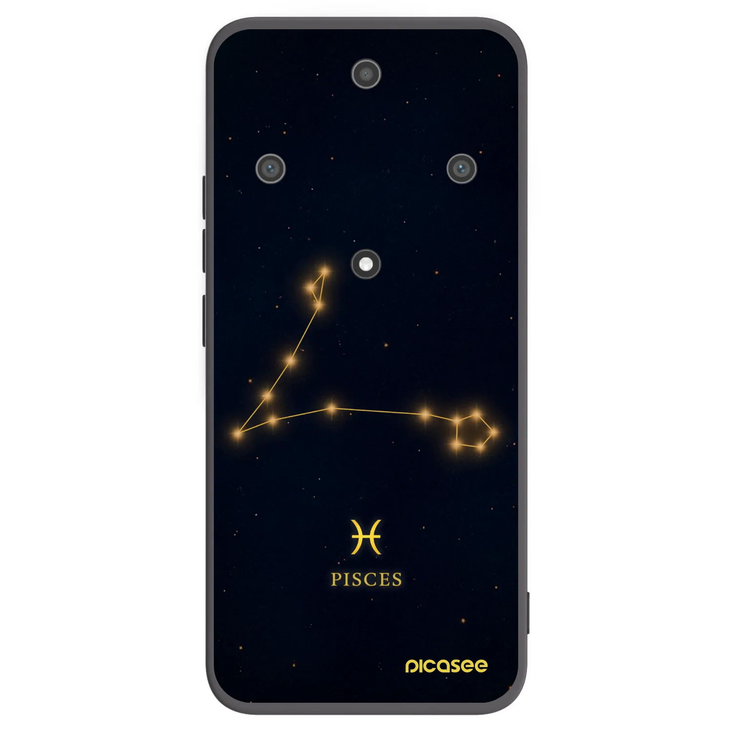 Picasee silikonowe czarne etui na Honor Magic5 Lite 5G - PISCES