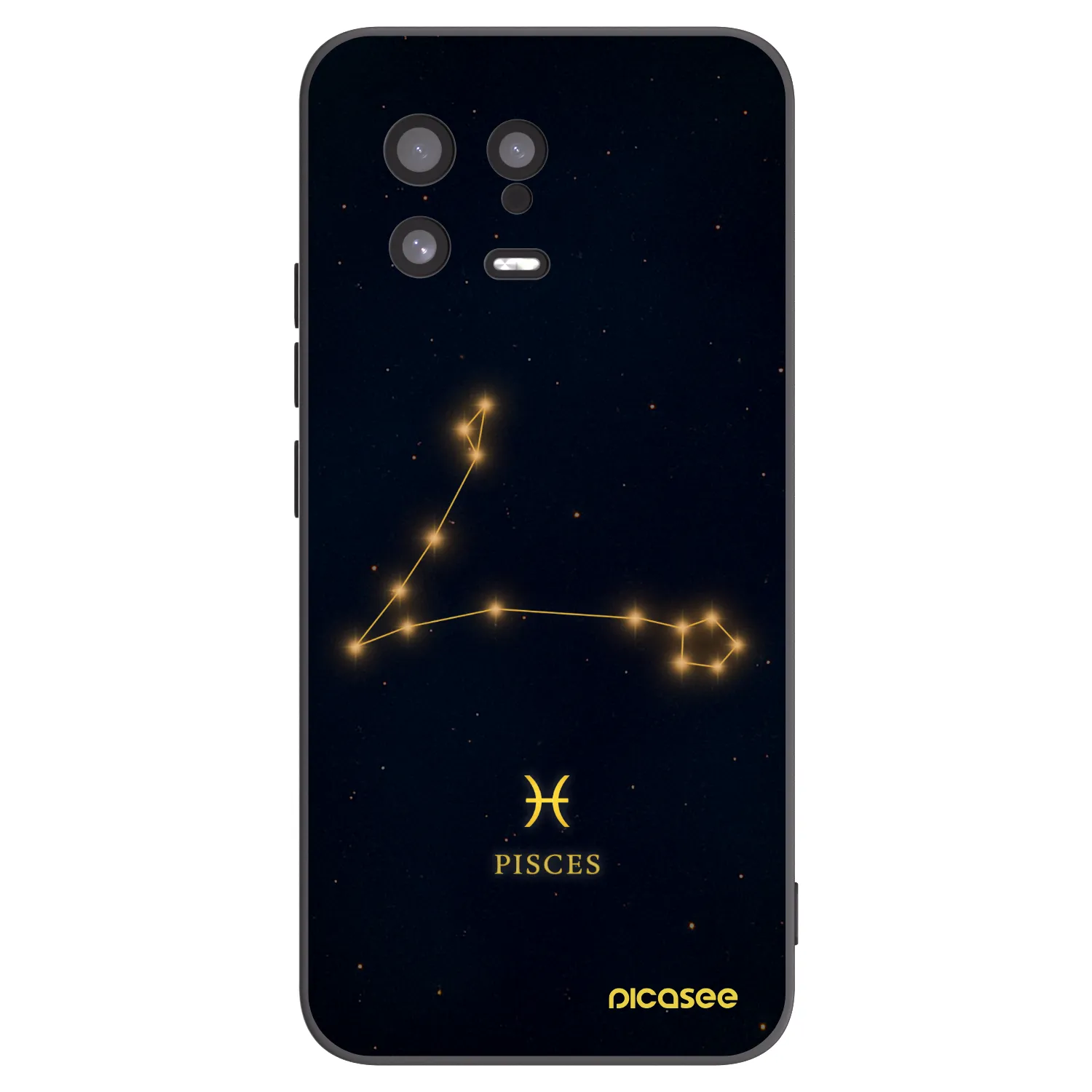 Picasee silikonowe czarne etui na Xiaomi 13 - PISCES