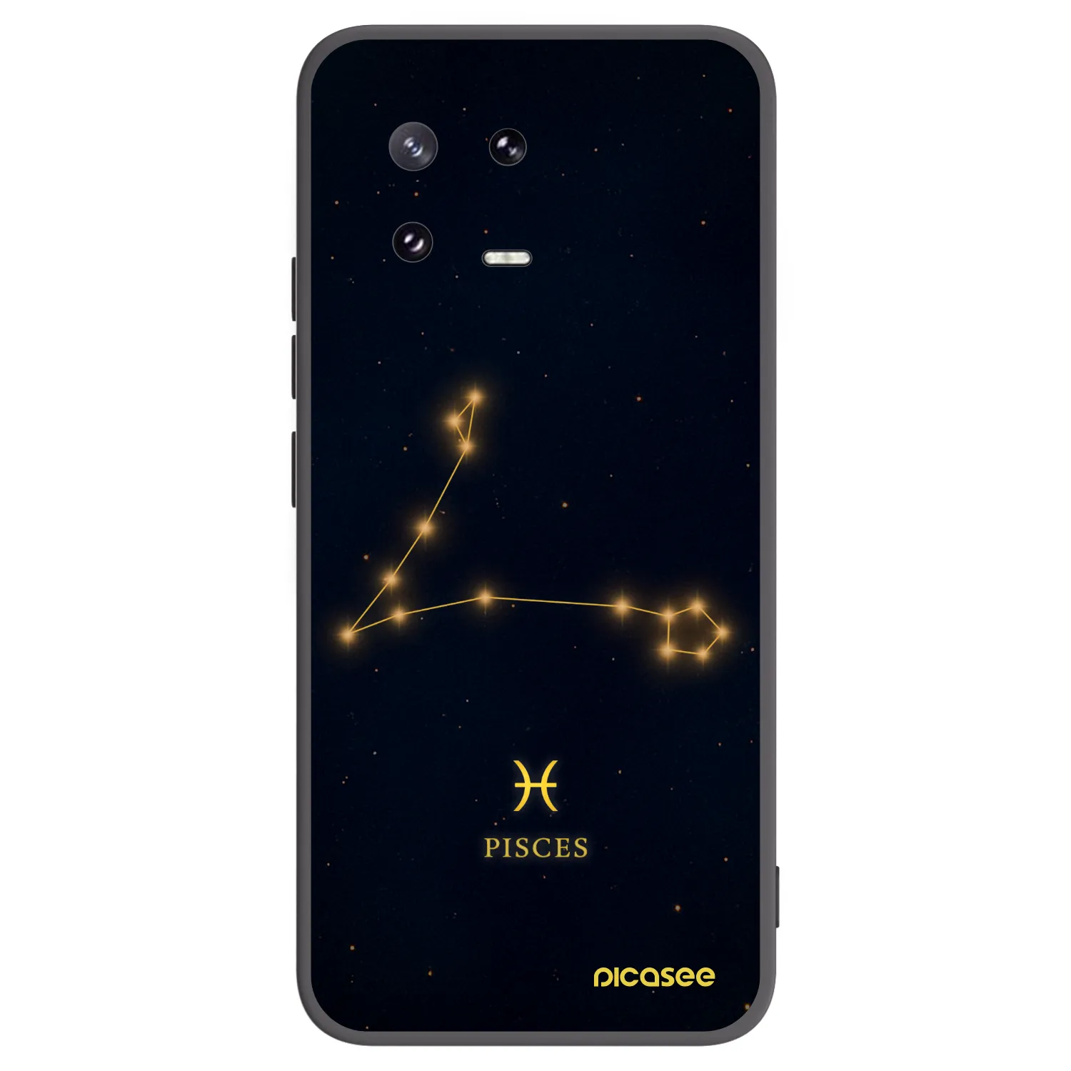 Picasee silikonowe czarne etui na Xiaomi 13 Pro - PISCES